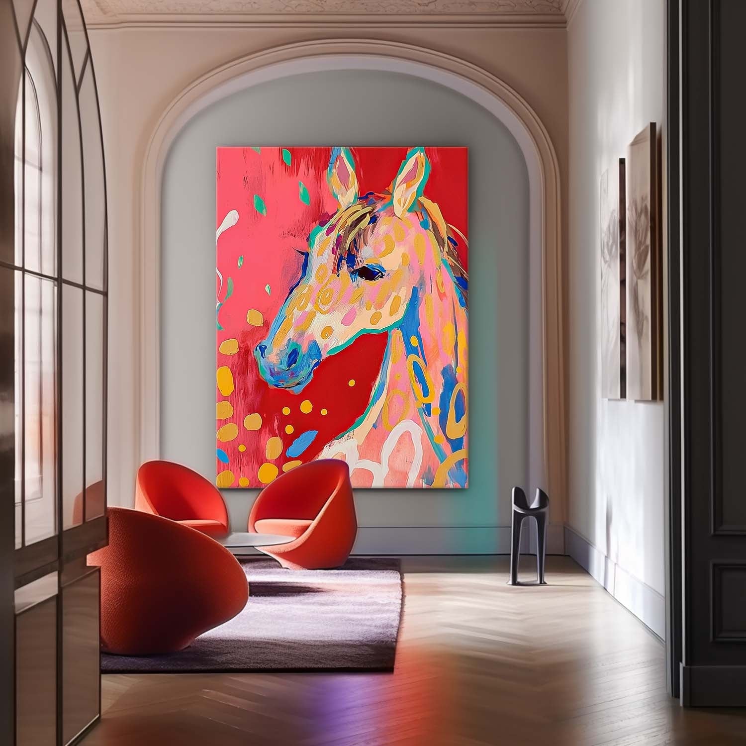 Wall Art Animal Horse Head Abstract Luxury