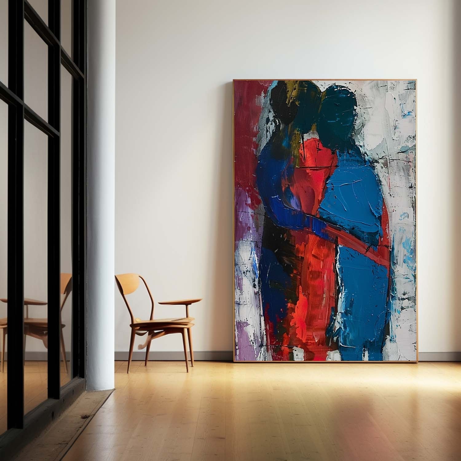 Wall Art Impasto People Intimate Warm