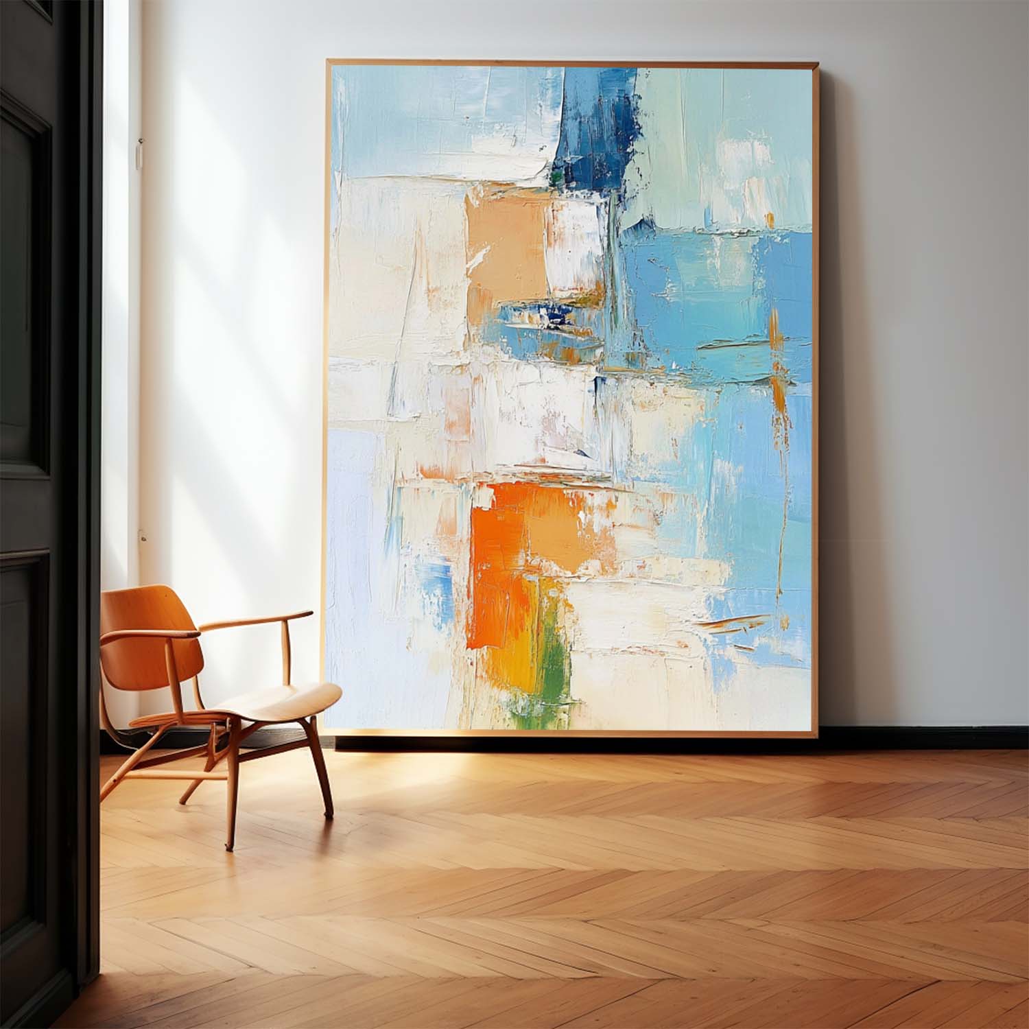 Abstract Canvas Art AB604 - Neutralighting