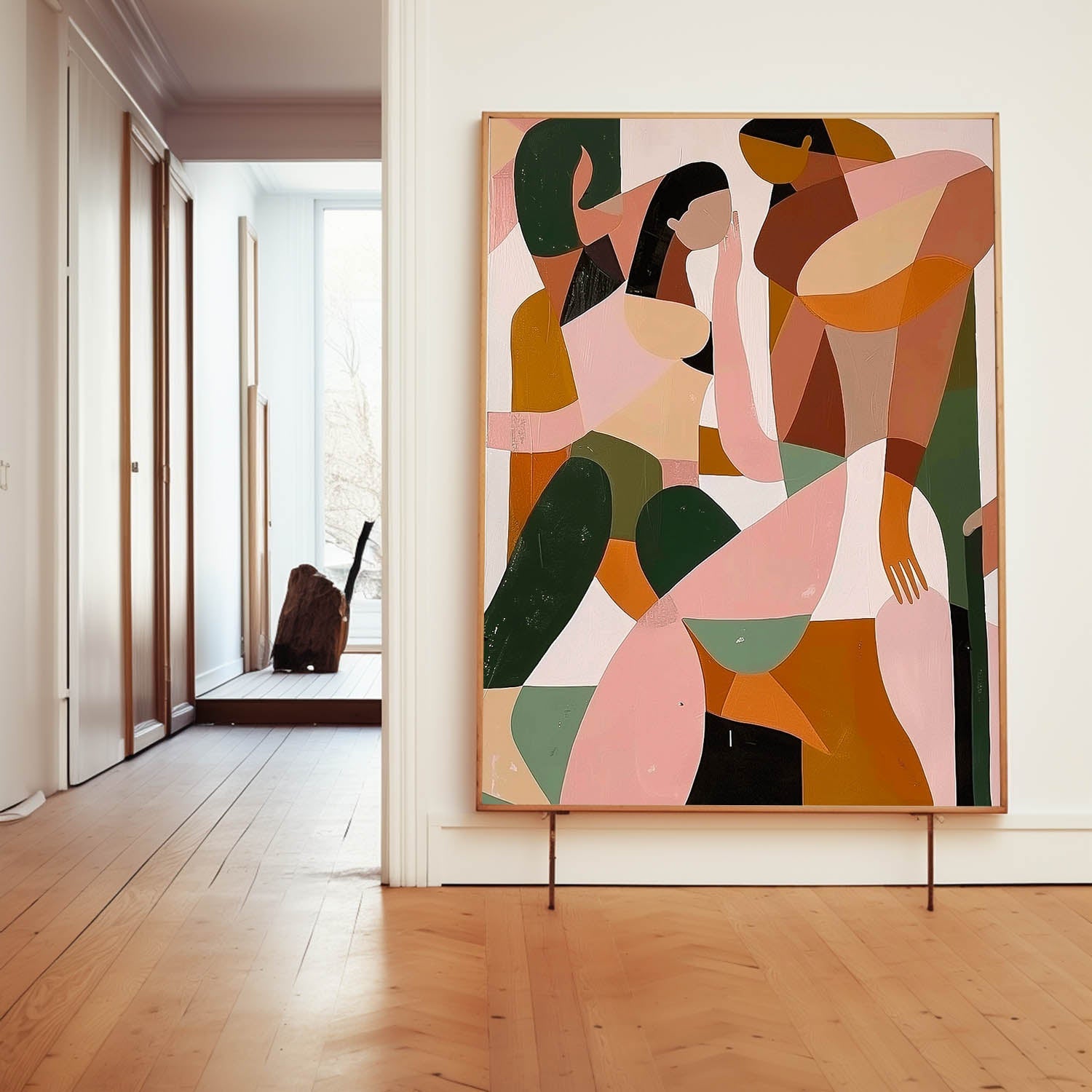Abstract Human Figures Impasto Canvas Wall Art
