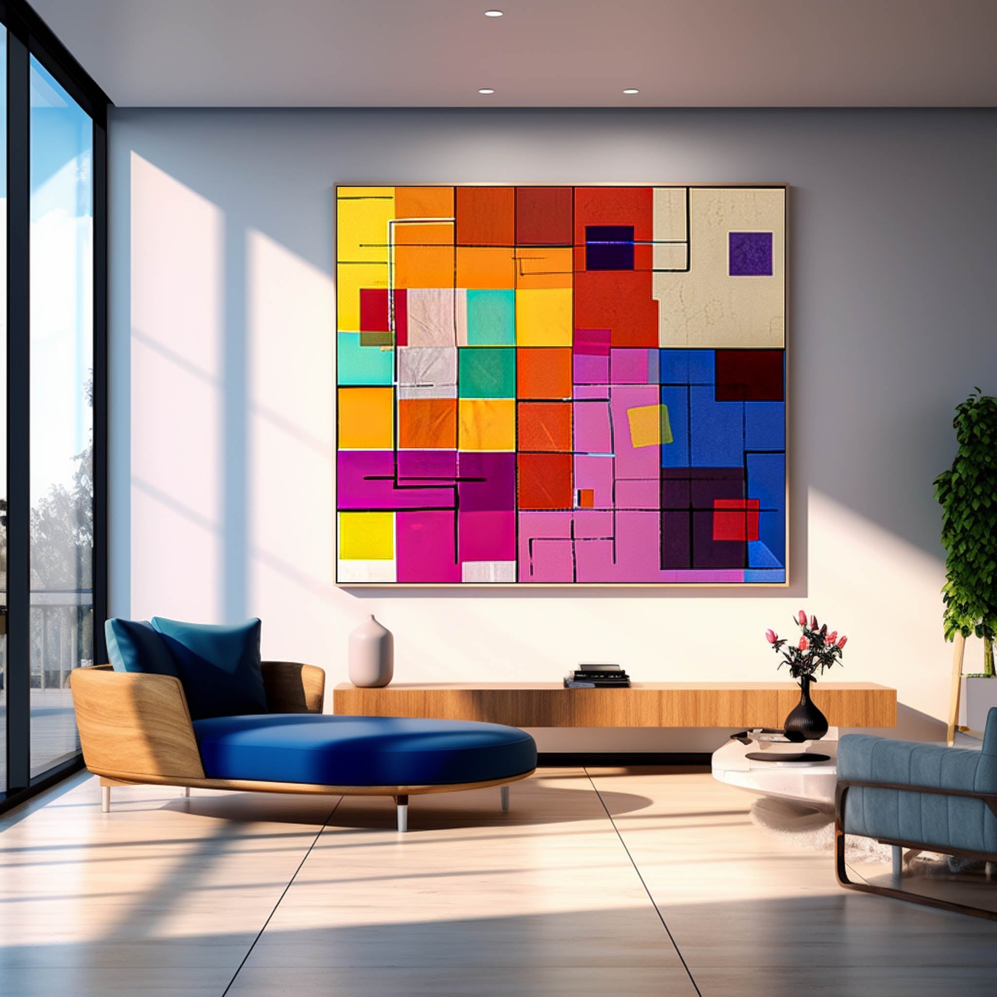 Wall Art Edgy Abstract Color Pop Energetic