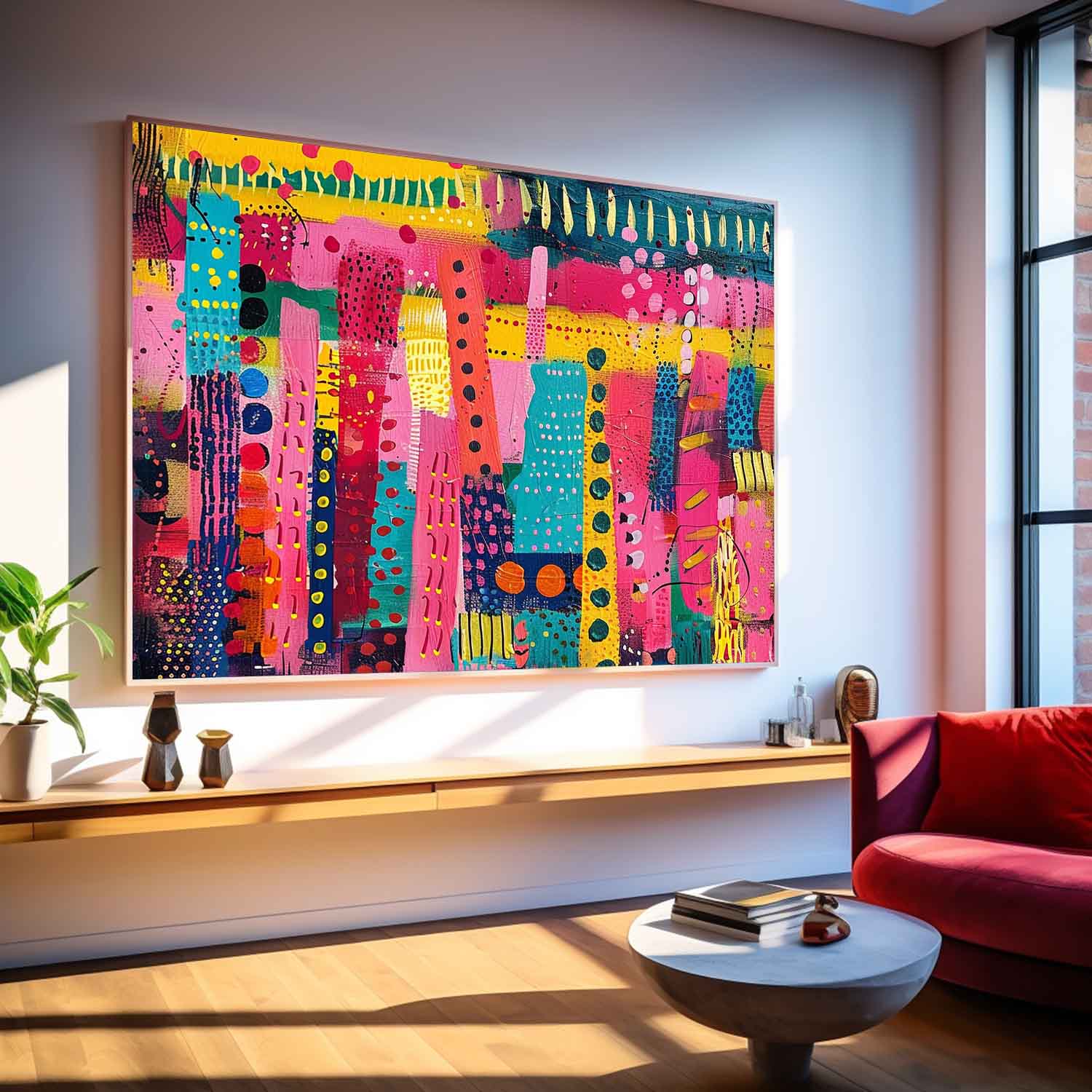 Wall Art Abstract Scandinavian Bold Color
