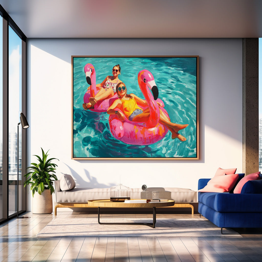 Wall Art People Pop Retro Underwater Realistic