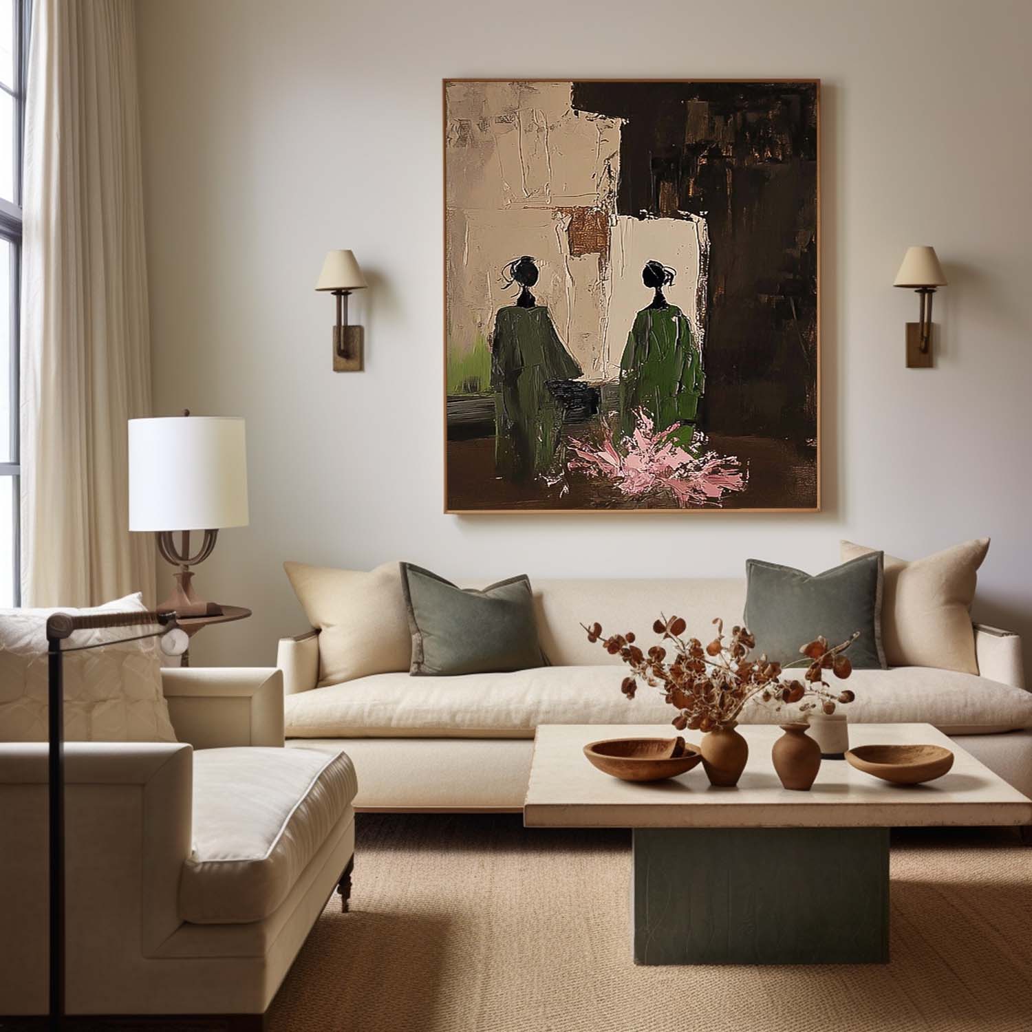 Wall Art Women in Emerald