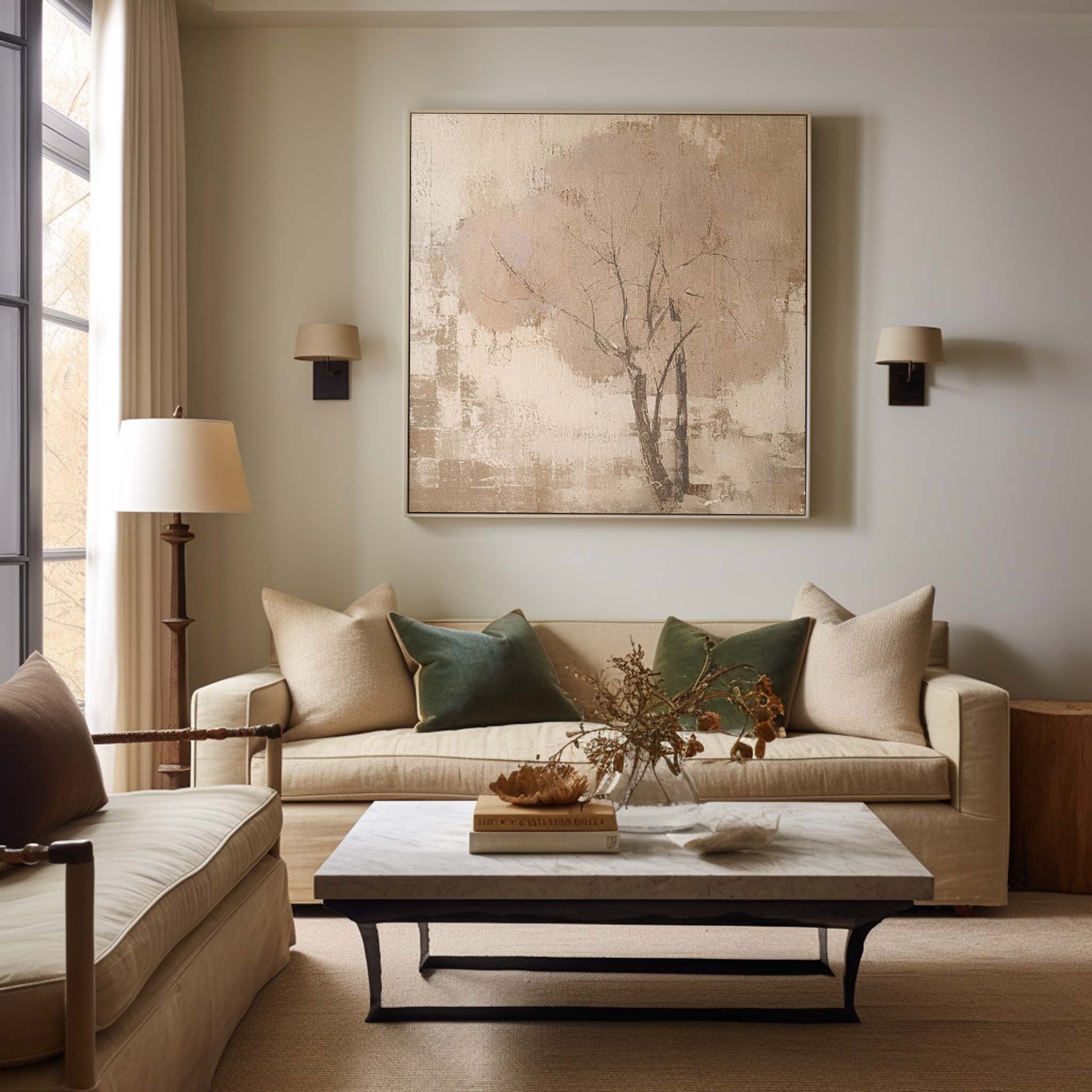 Wall Art Wabi-Sabi Minimalist Tree Abstract