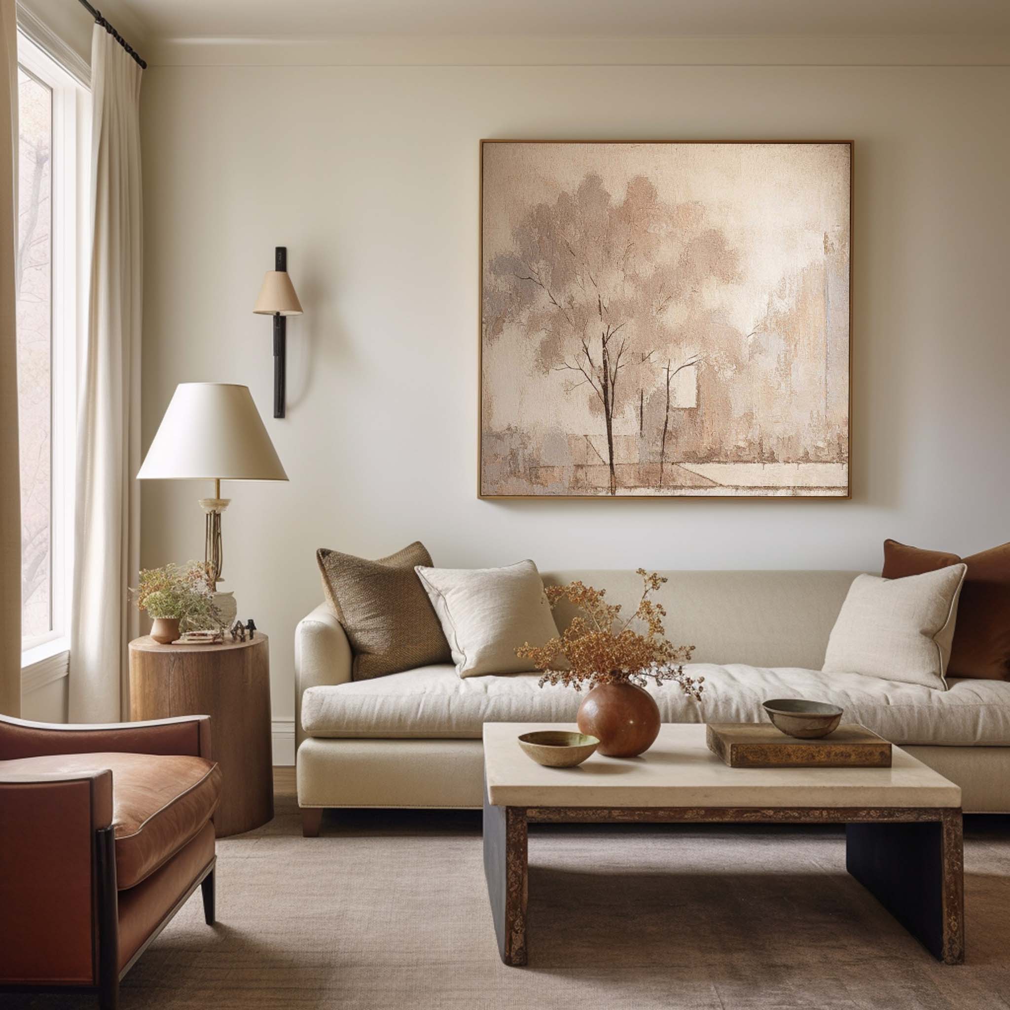 Wall Art Minimalist Botanical Abstract Wabi-Sabi