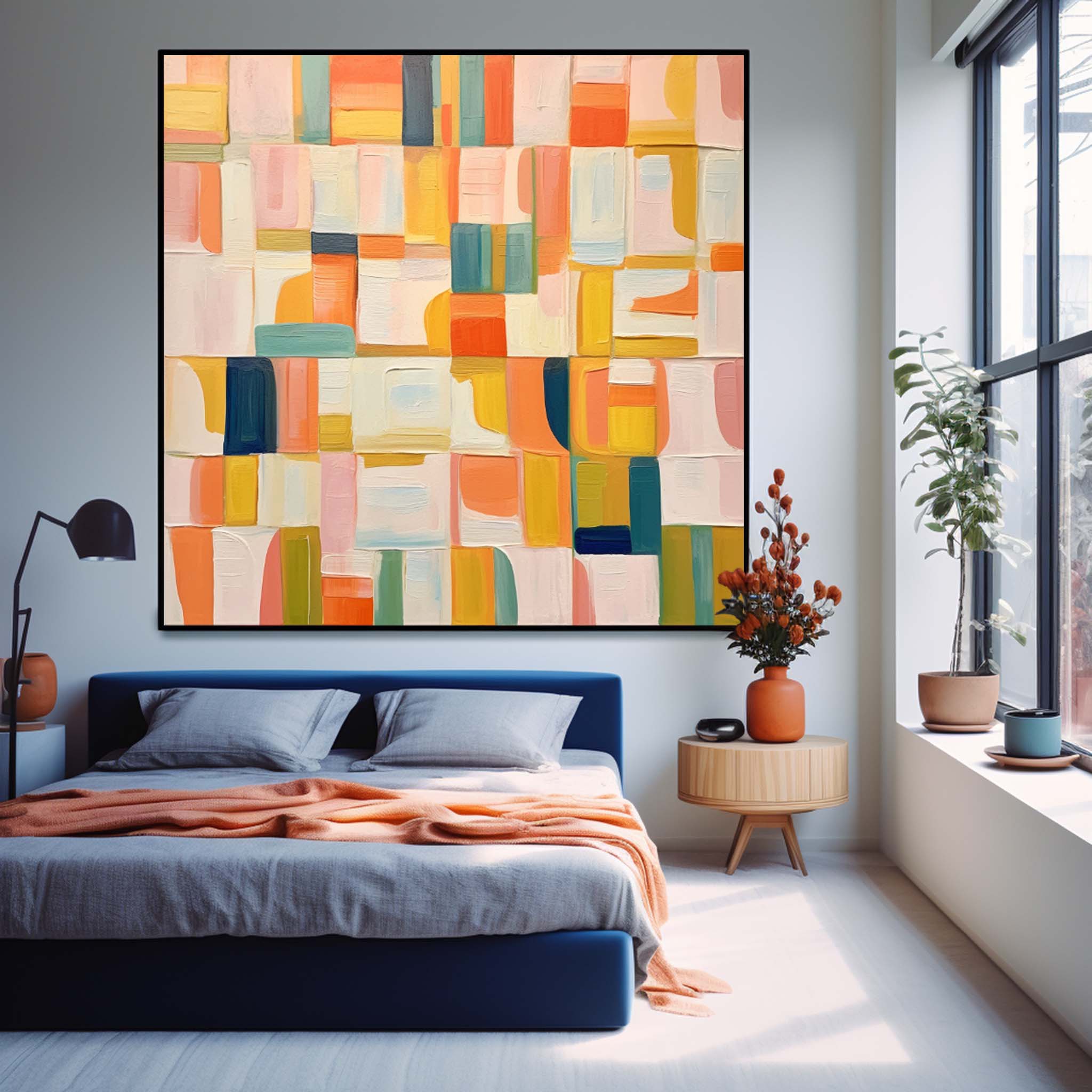 Wall Art Geometric Abstract Vibrant Energetic