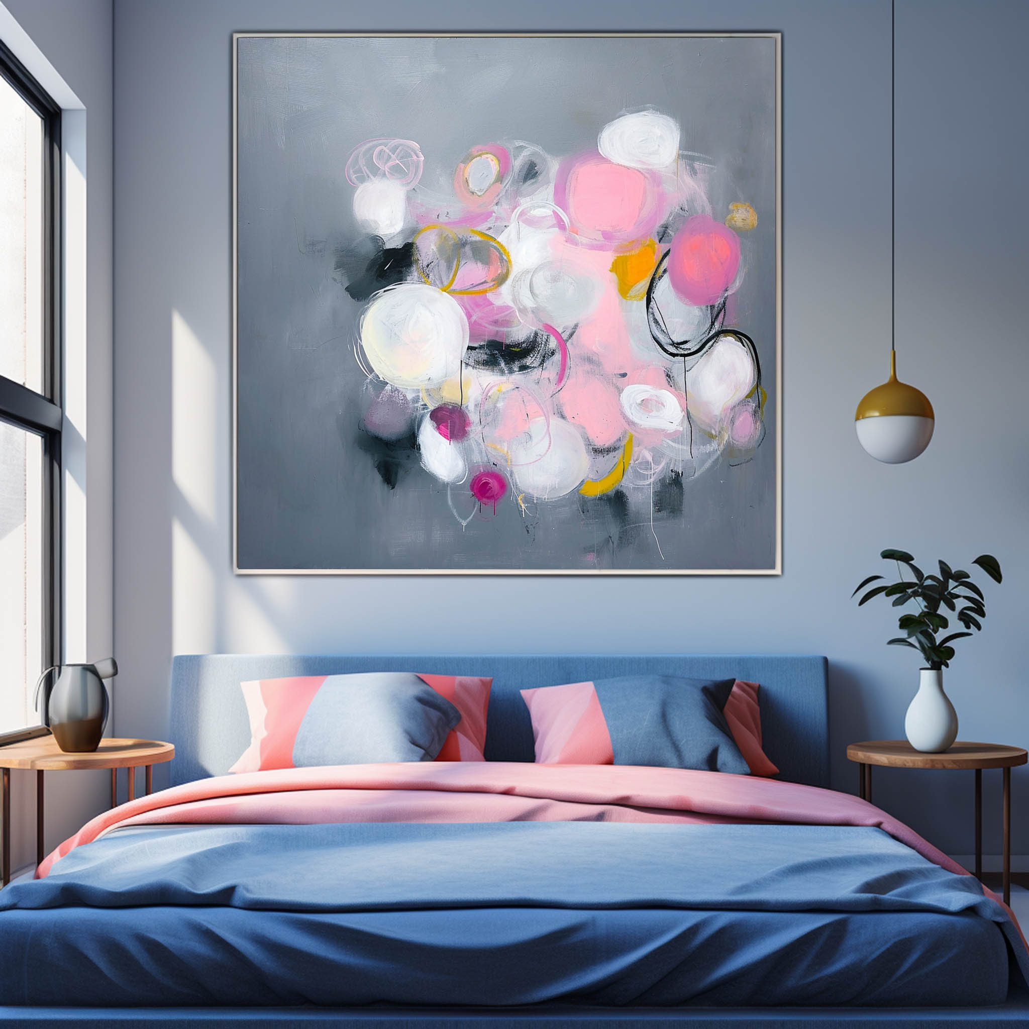 Abstract Canvas Art AB391 - Neutralighting