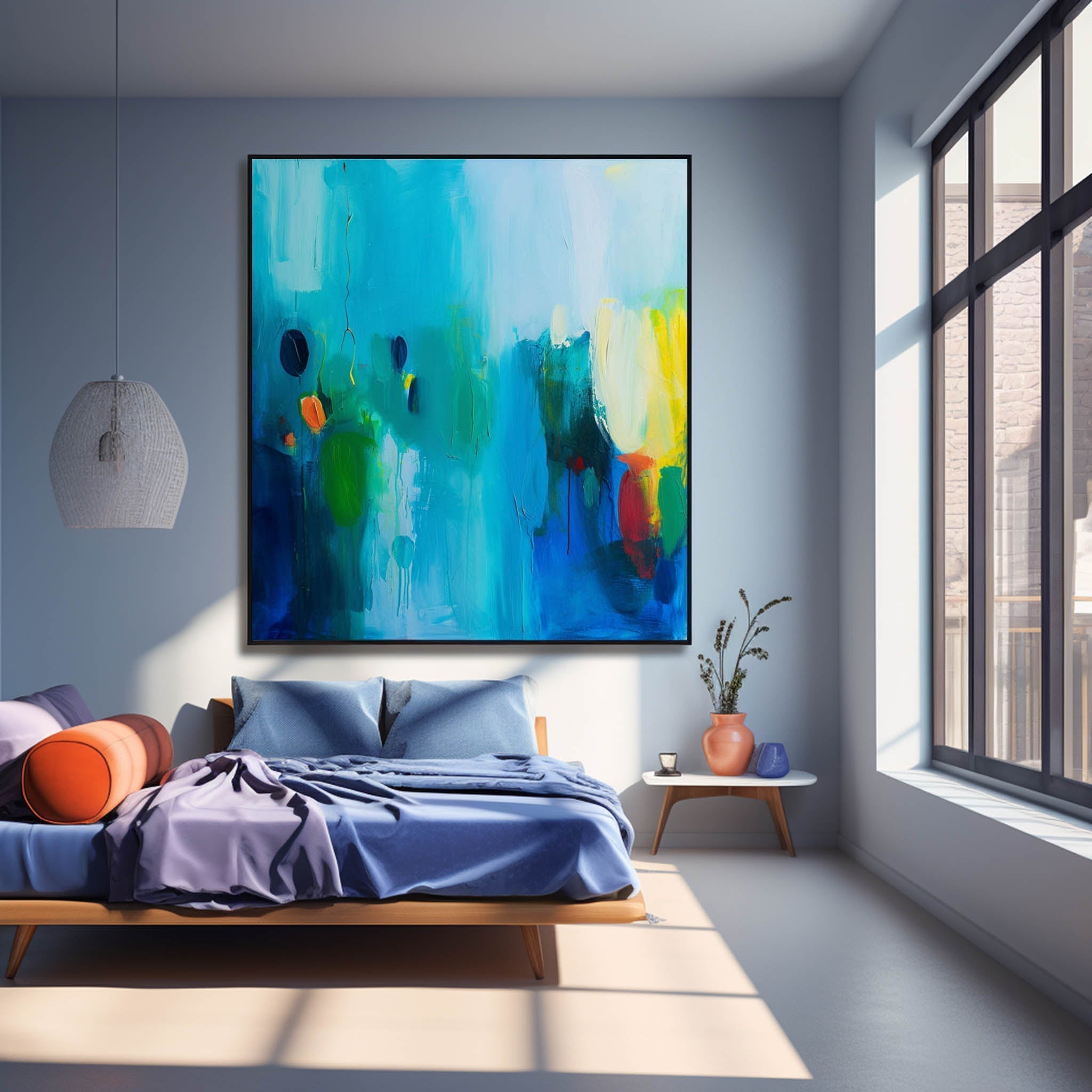 Abstract Canvas Art AB389 - Neutralighting