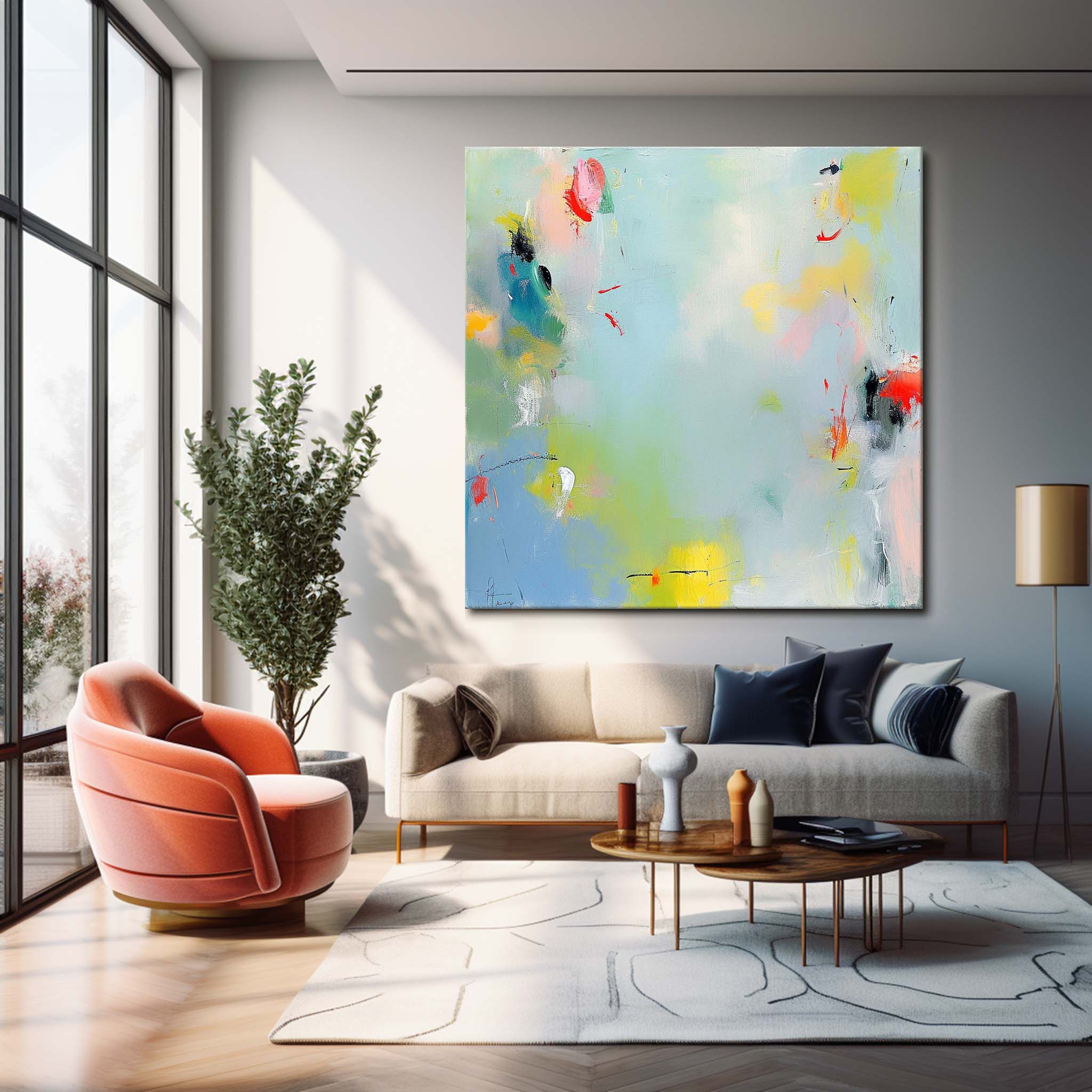 Wall Art Contemporary Abstract Impasto Pop