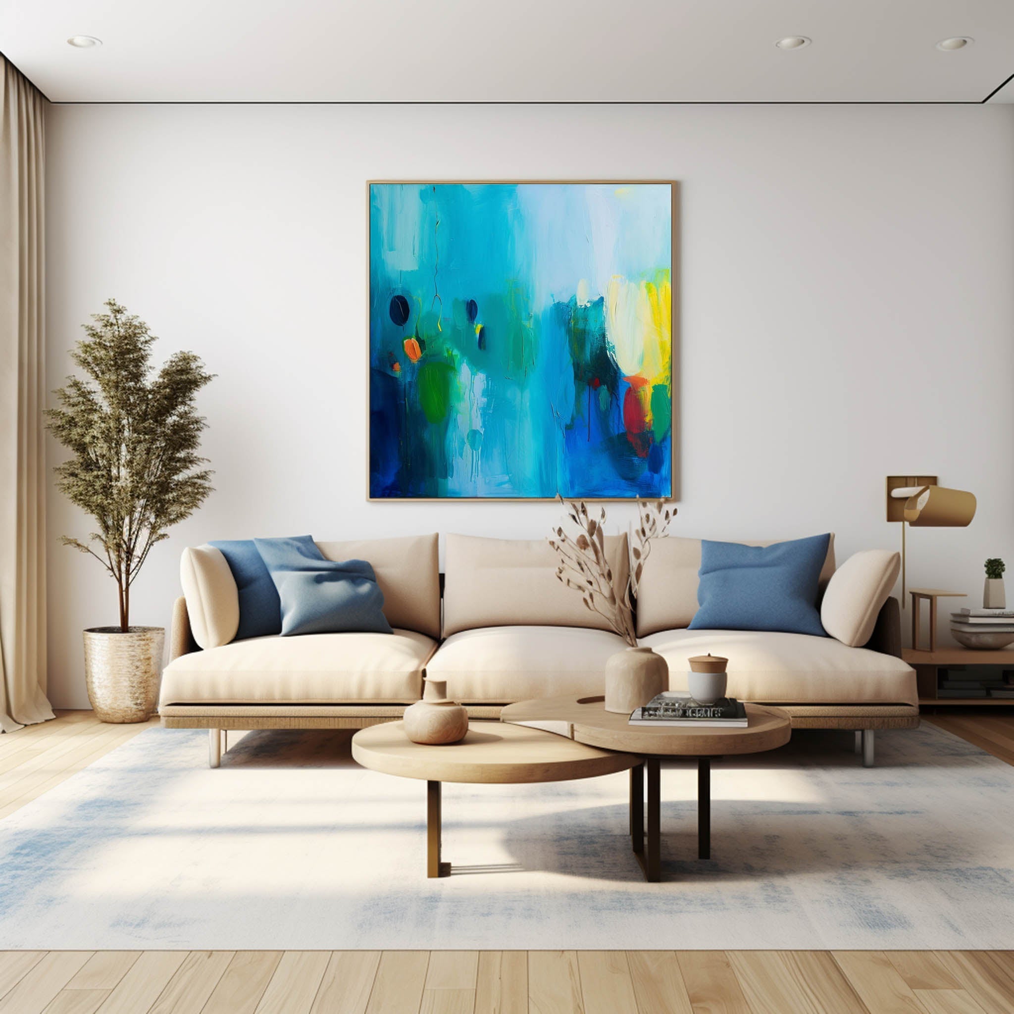 Abstract Canvas Art AB389 - Neutralighting