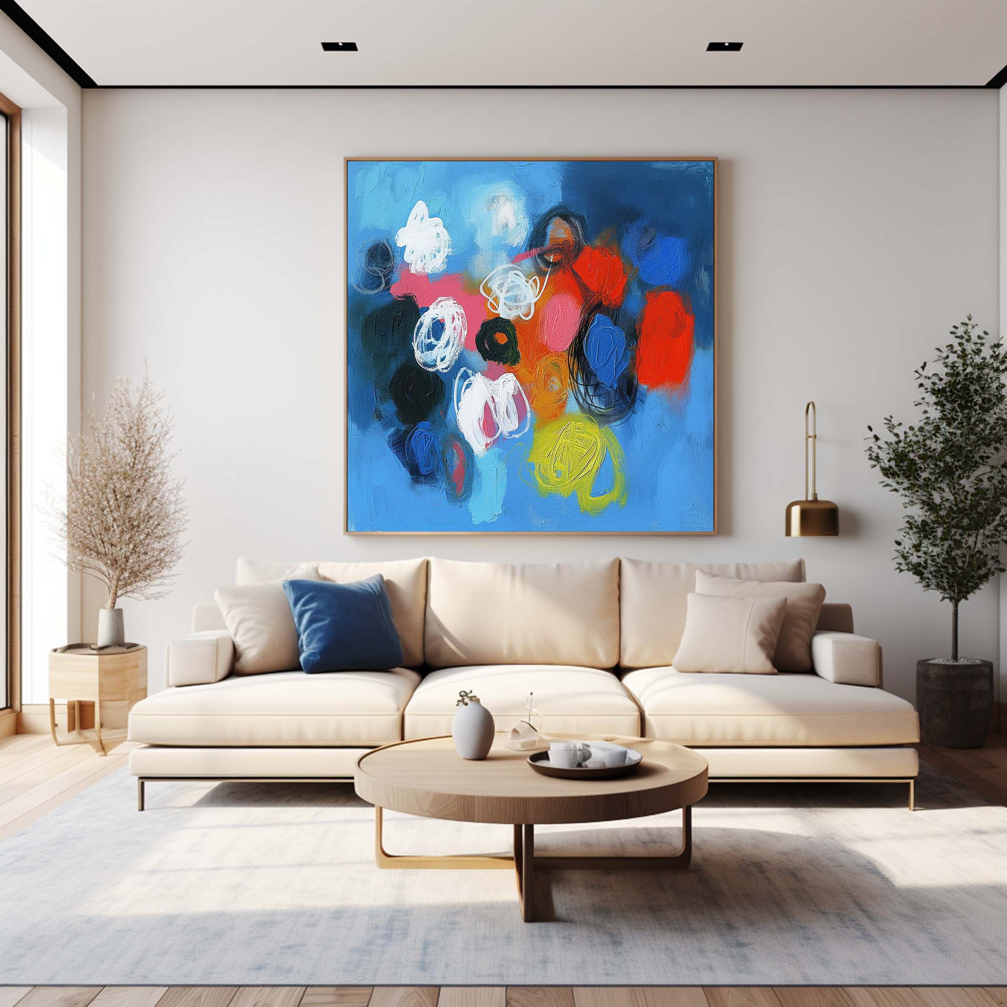 Wall Art Abstract Playful Energetic Retro