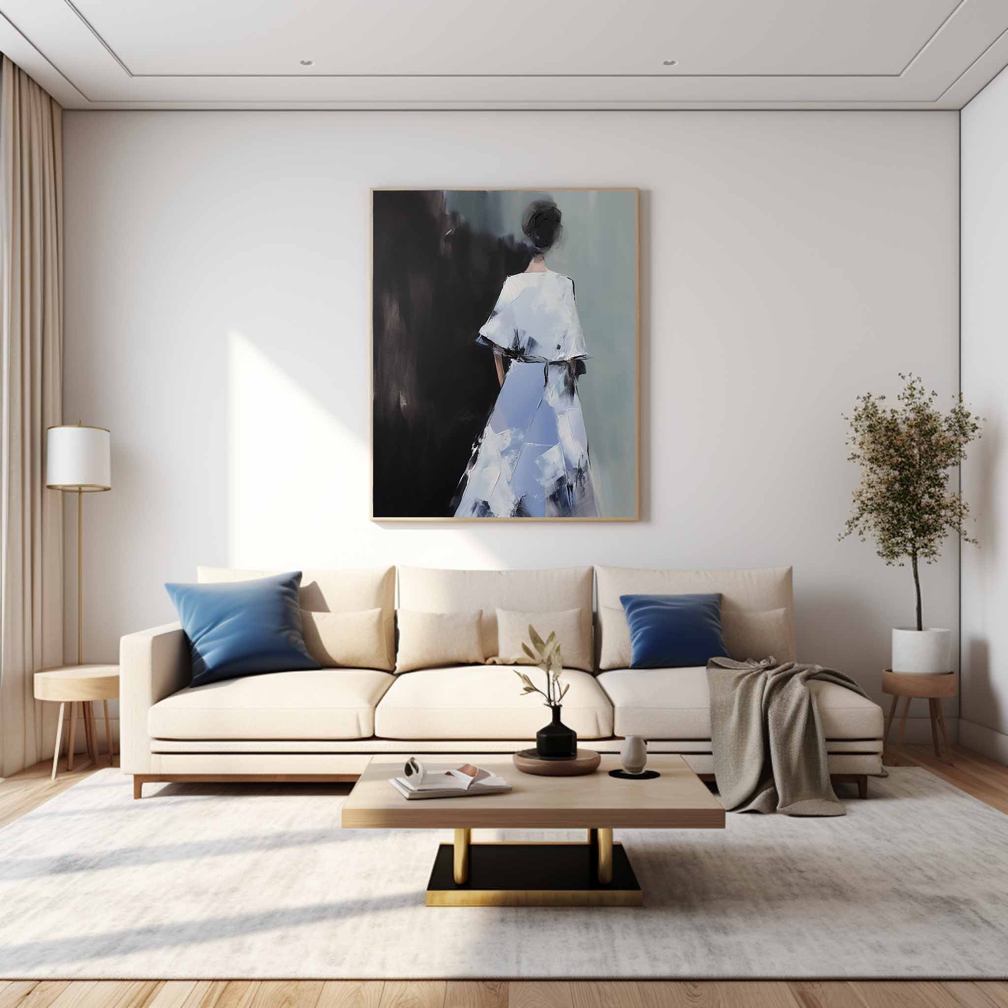 Wall Art People Back View Elegant Painterly