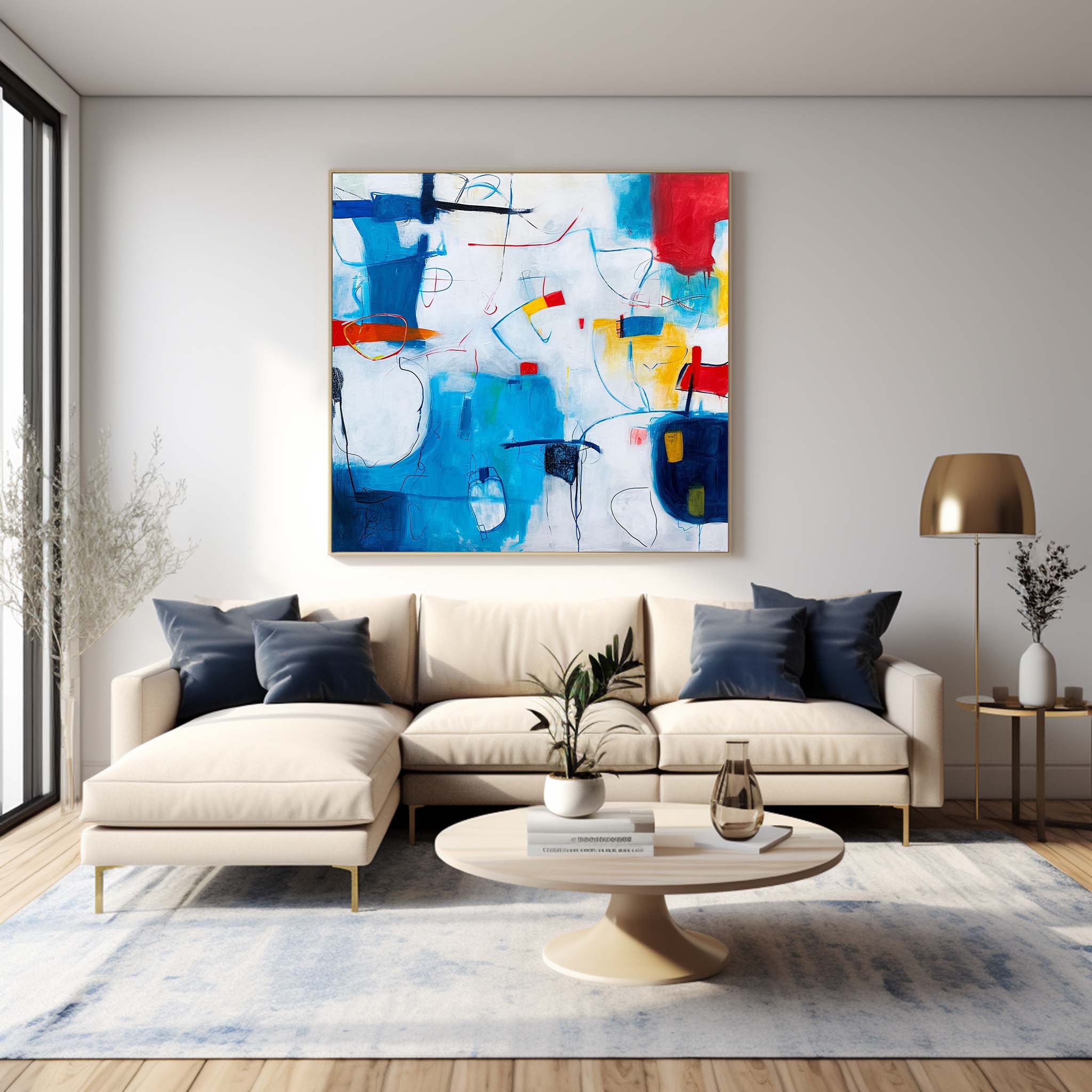 Wall Art Mix Media Abstract Whimsical