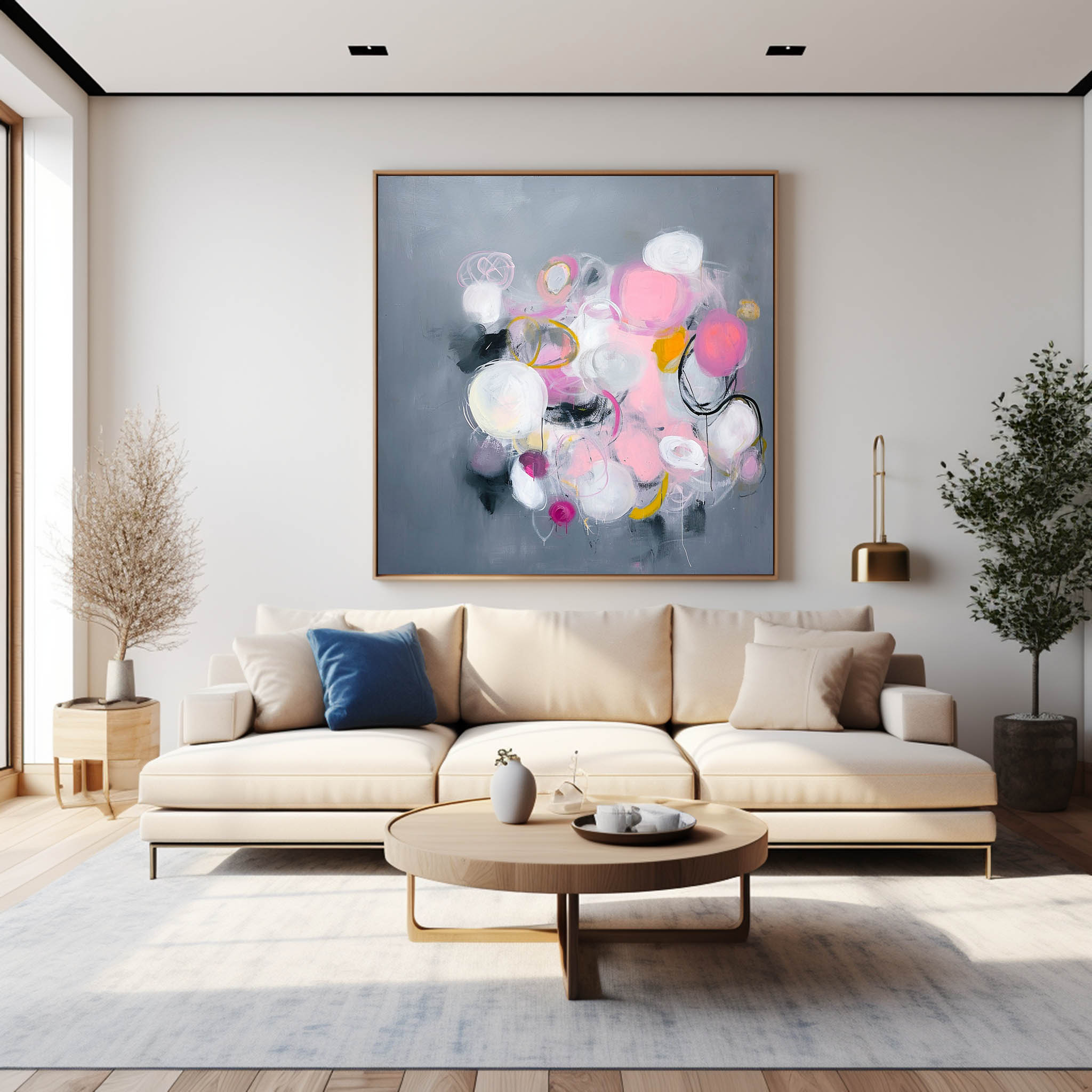 Abstract Canvas Art AB391 - Neutralighting