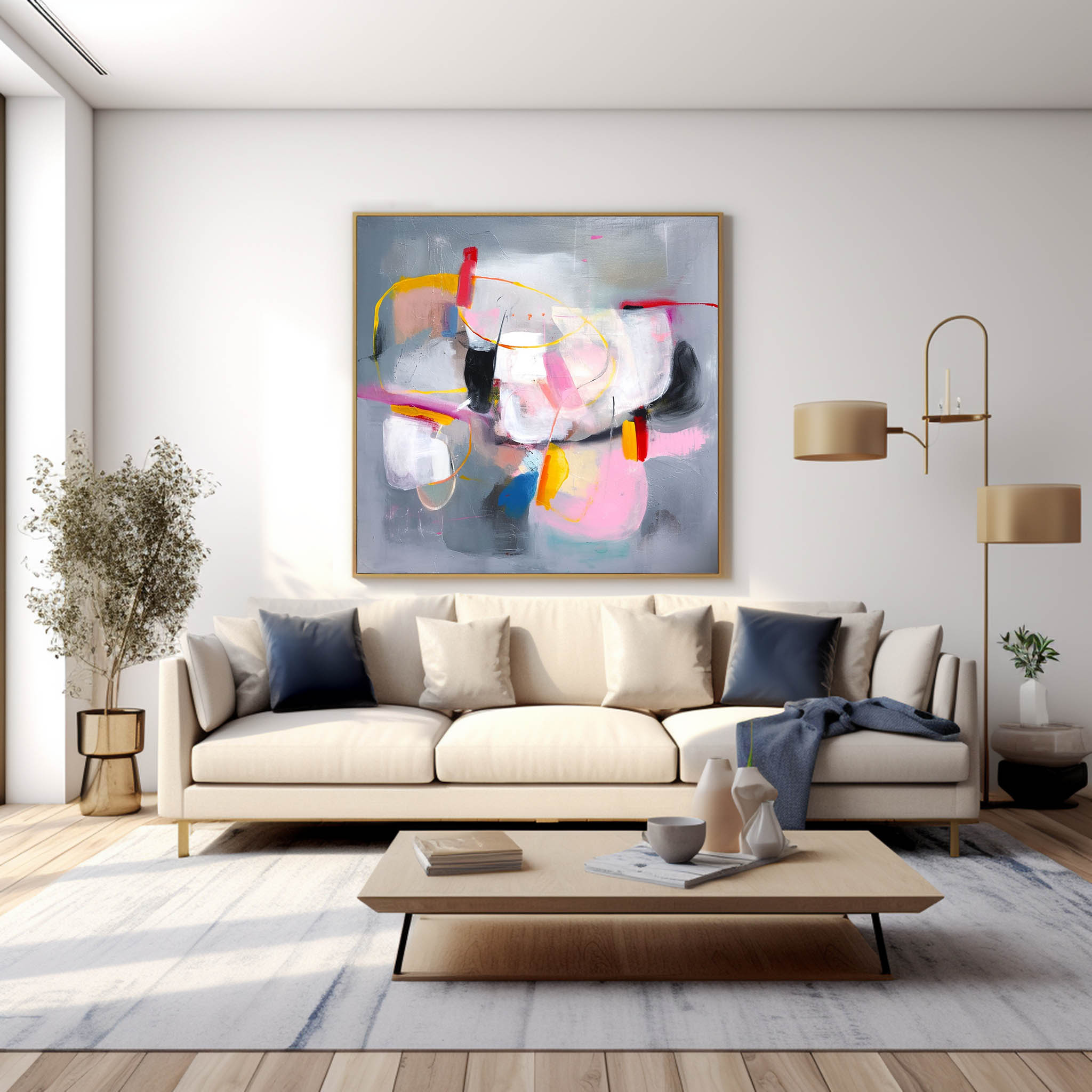 Wall Art Abstract Vibrant Abstract Organic