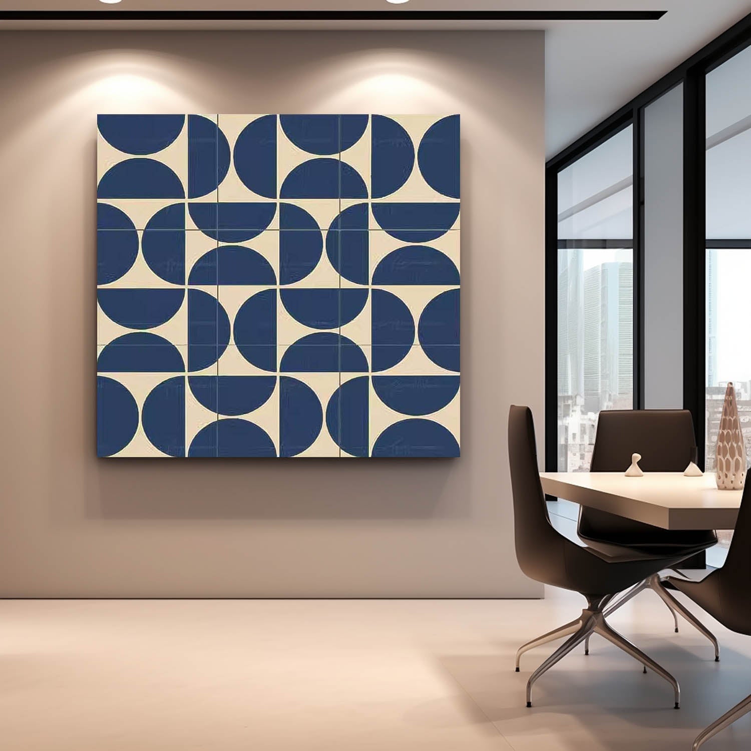 Wall Art Geometric Minimalist Square Modernist