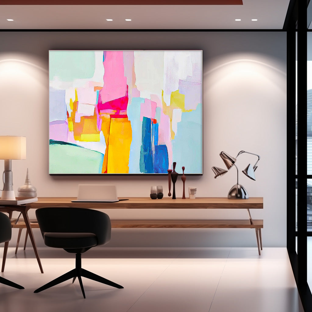 Abstract Canvas Art AB001 - Neutralighting