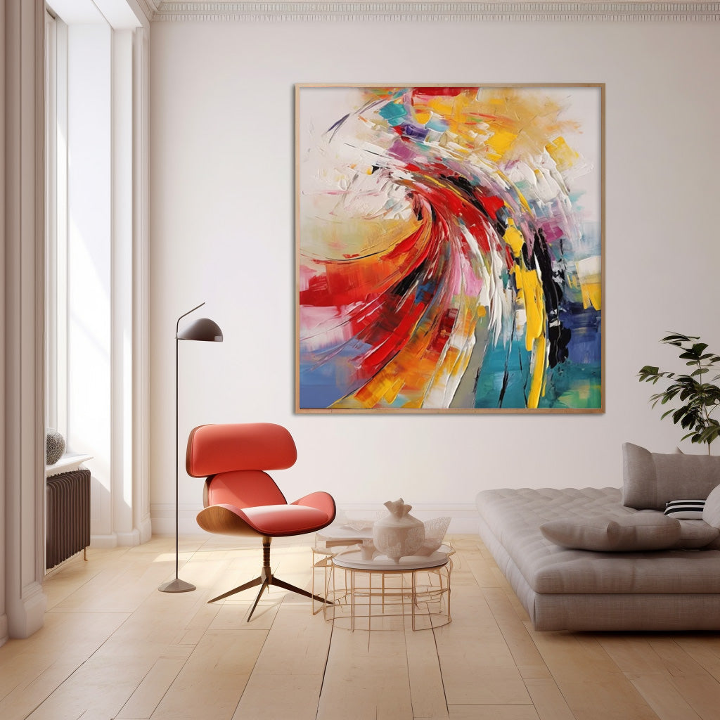 Wall Art Impasto Abstract Contemporary Dynamic
