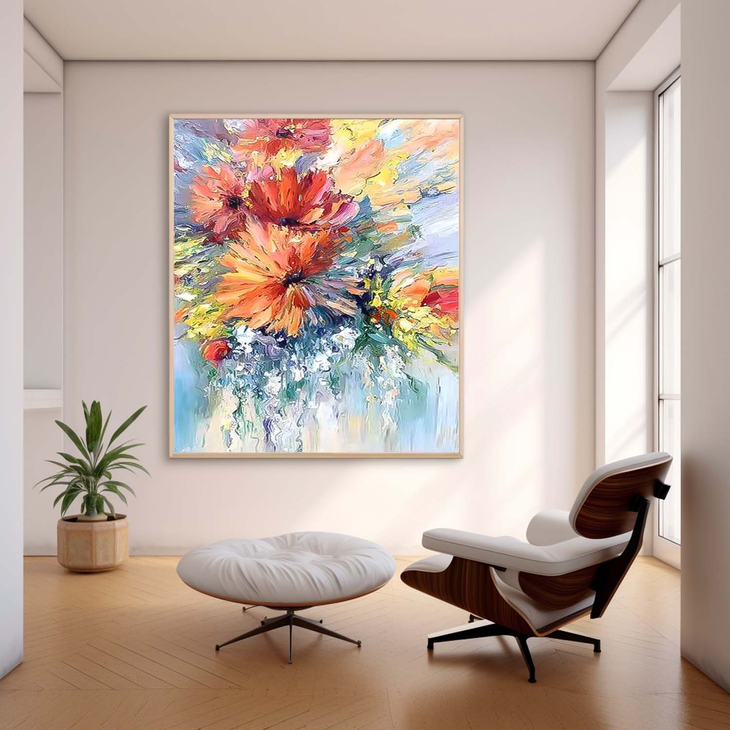 Wall Art Vibrant Floral Pop Decor Elegant