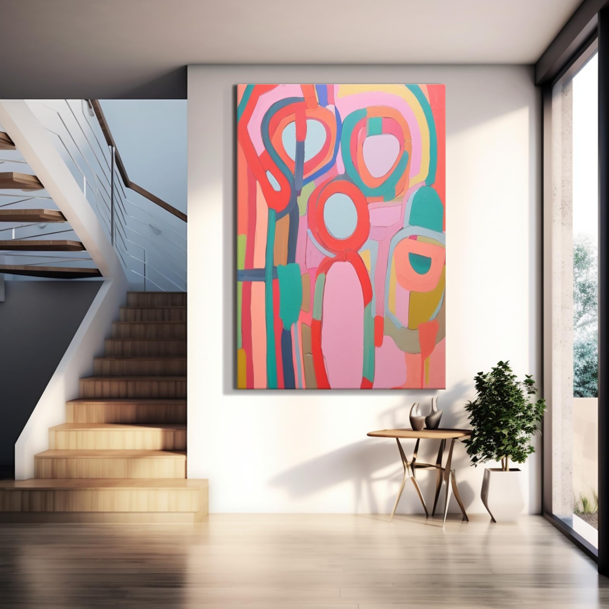 Wall Art Abstract Playful Cheerful Modern