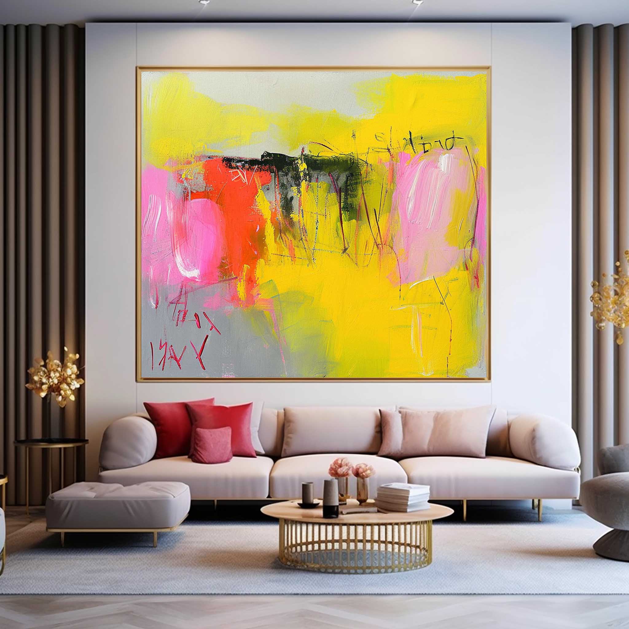 Wall Art Modern Impasto Abstract Playful