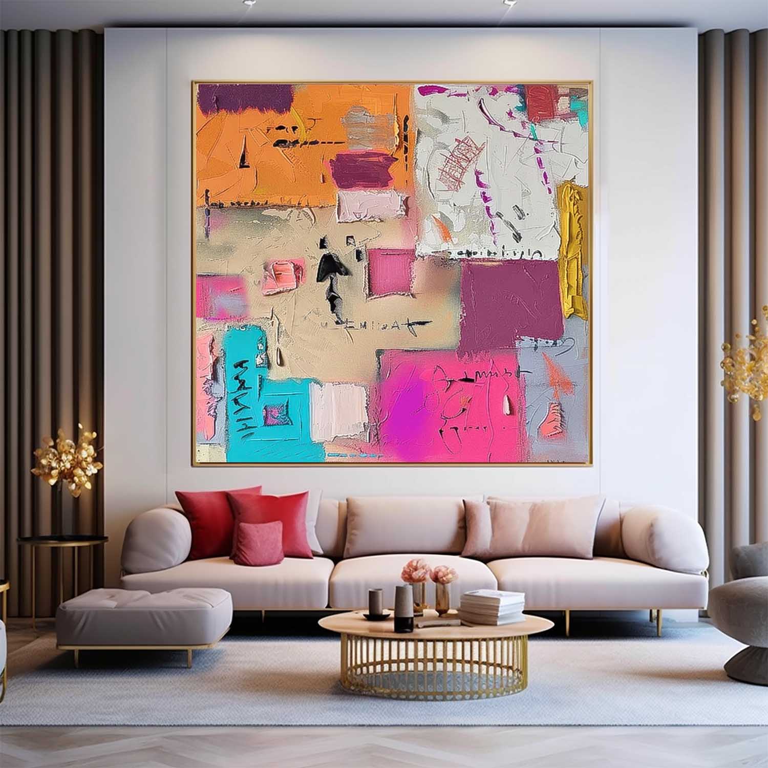 Wall Art Abstract Cheerful Warm Pop
