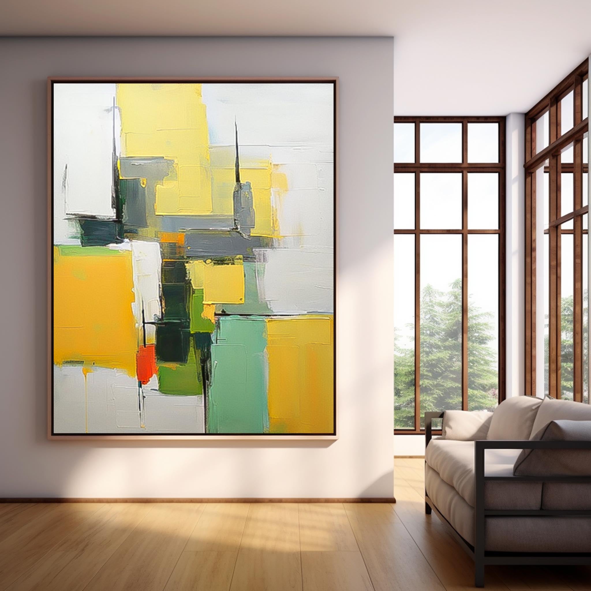 Wall Art Dynamic Abstract Vibrant Impasto