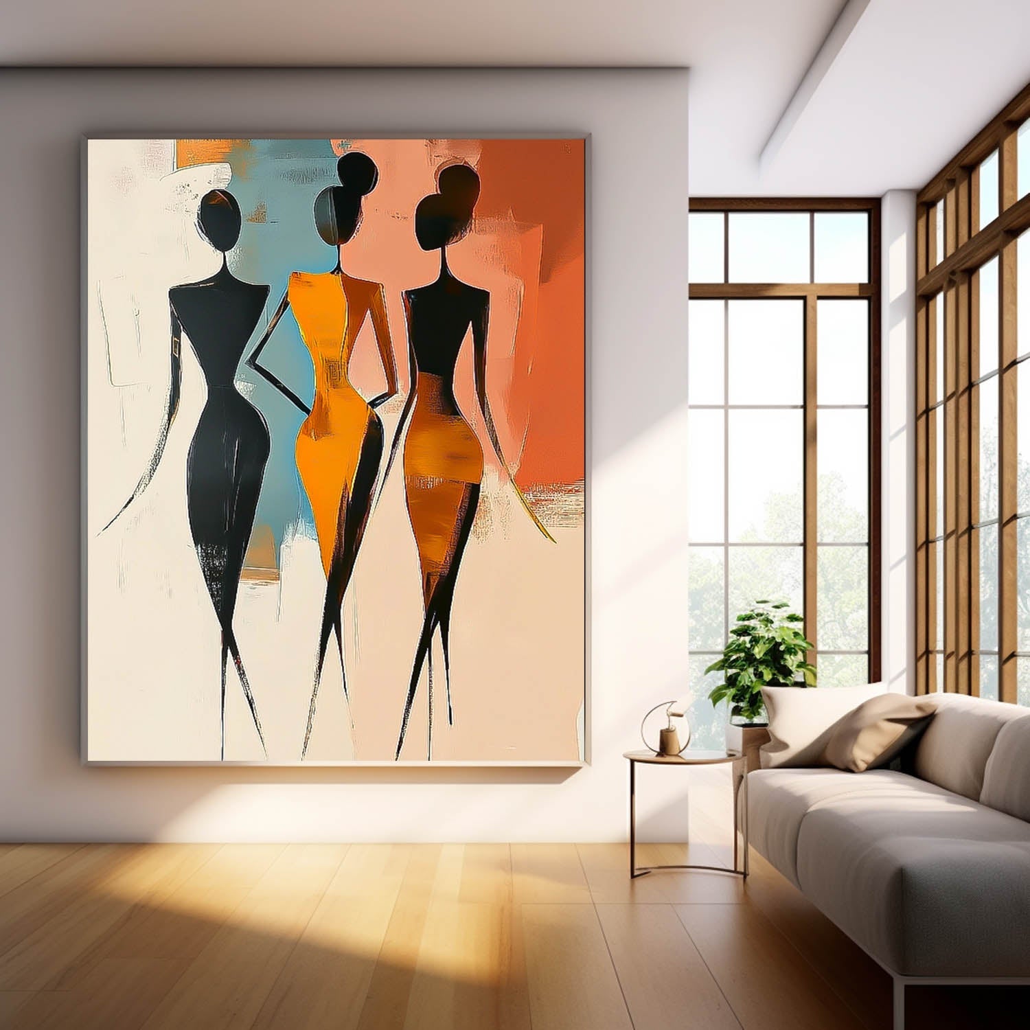 Wall Art People Abstract Expressionist Slim
