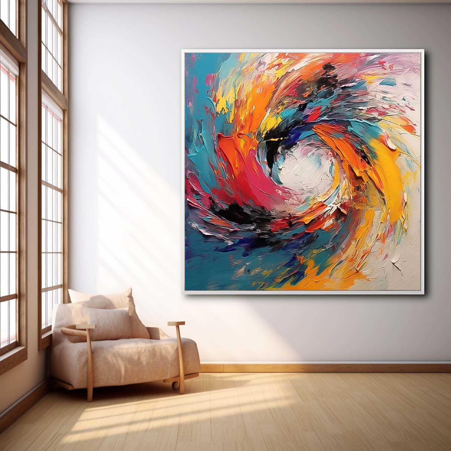 Wall Art Modern Abstract Impasto Cheerful