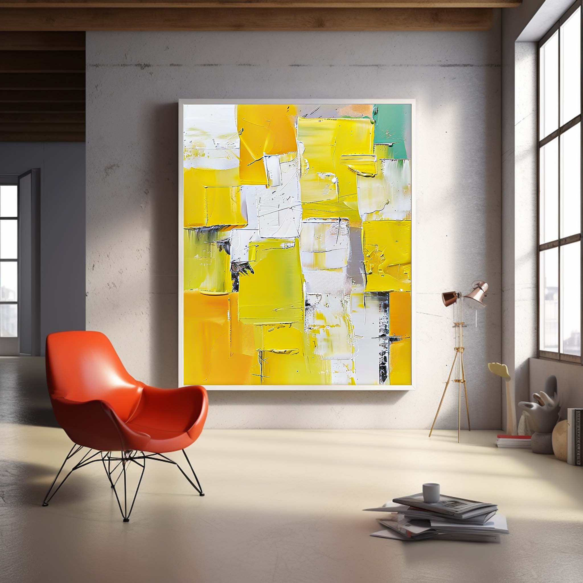 Wall Art Dynamic Abstract Bold Color Pop Decor