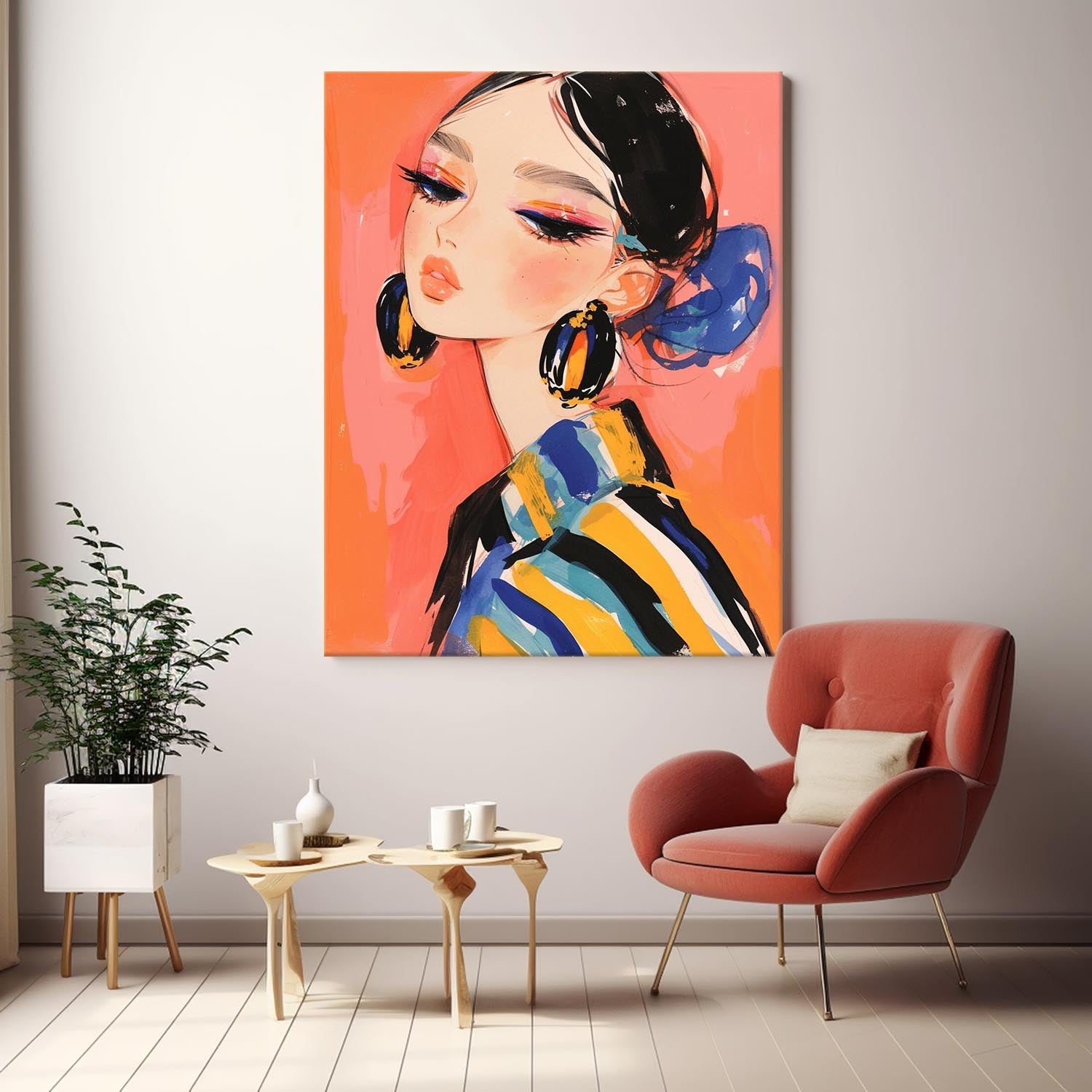 Wall Art Fashion Girl Bold Abstract Painterly