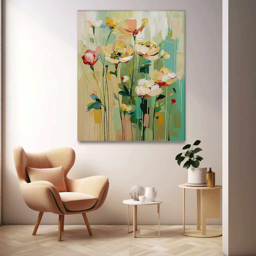 Wall Art Impasto Flower Expressionist Elegant