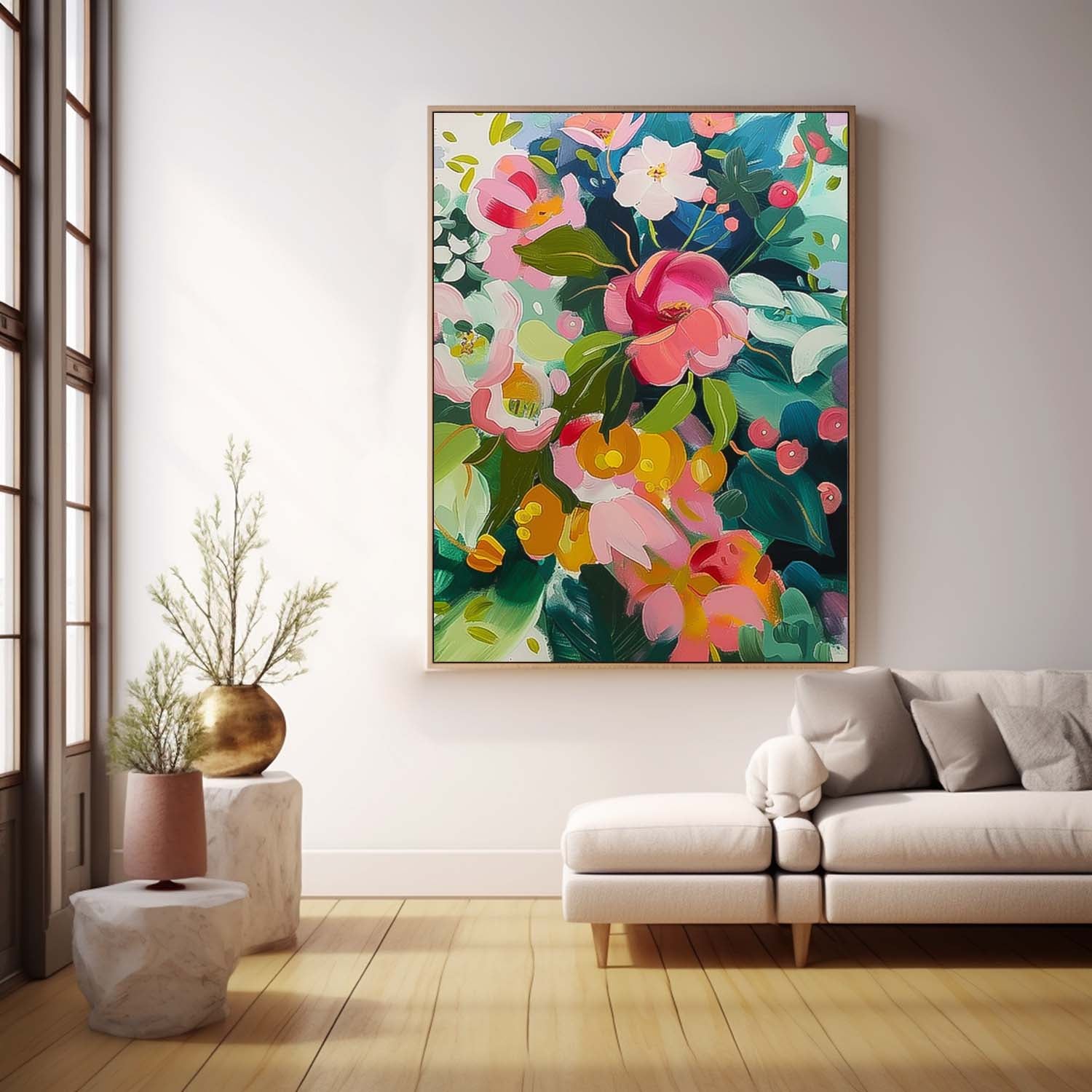 Wall Art Vibrant Flower Abstract Modern Elegant