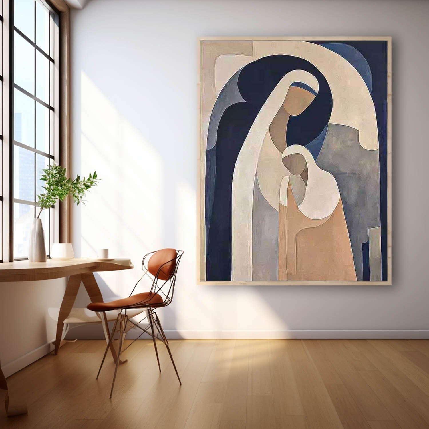 Wall Art Fragmented People Asymmetrical Cubist