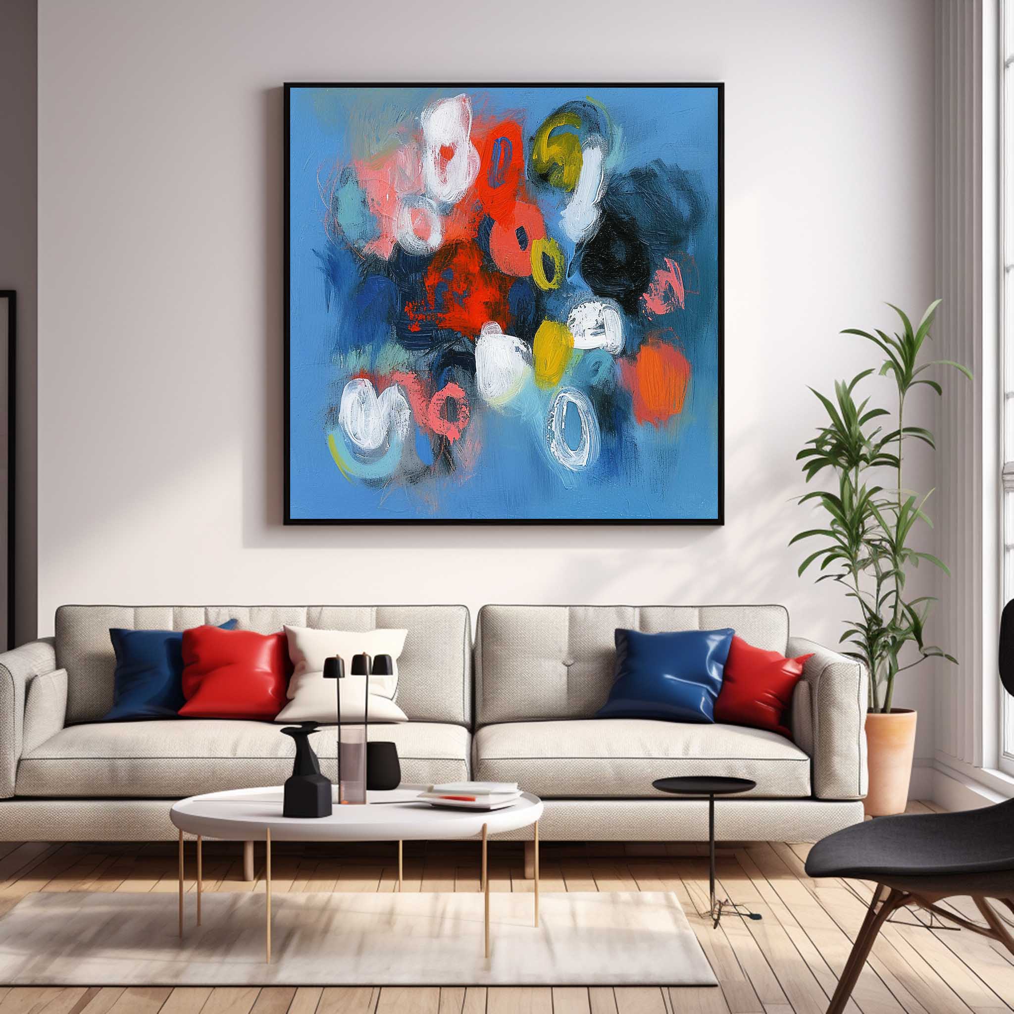 Wall Art Abstract Vibrant Organic Pop