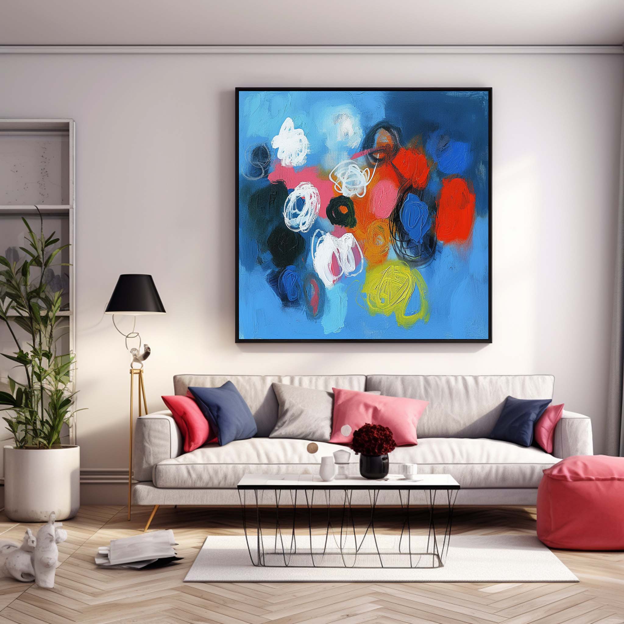 Wall Art Abstract Playful Energetic Retro