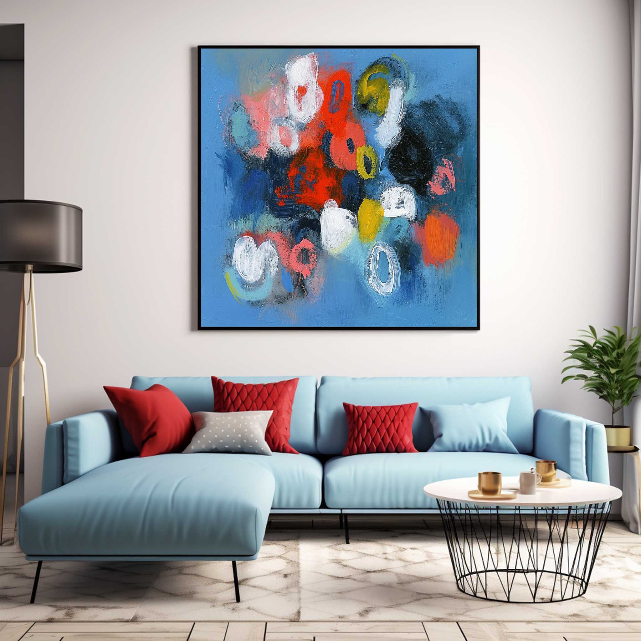 Wall Art Abstract Vibrant Organic Pop