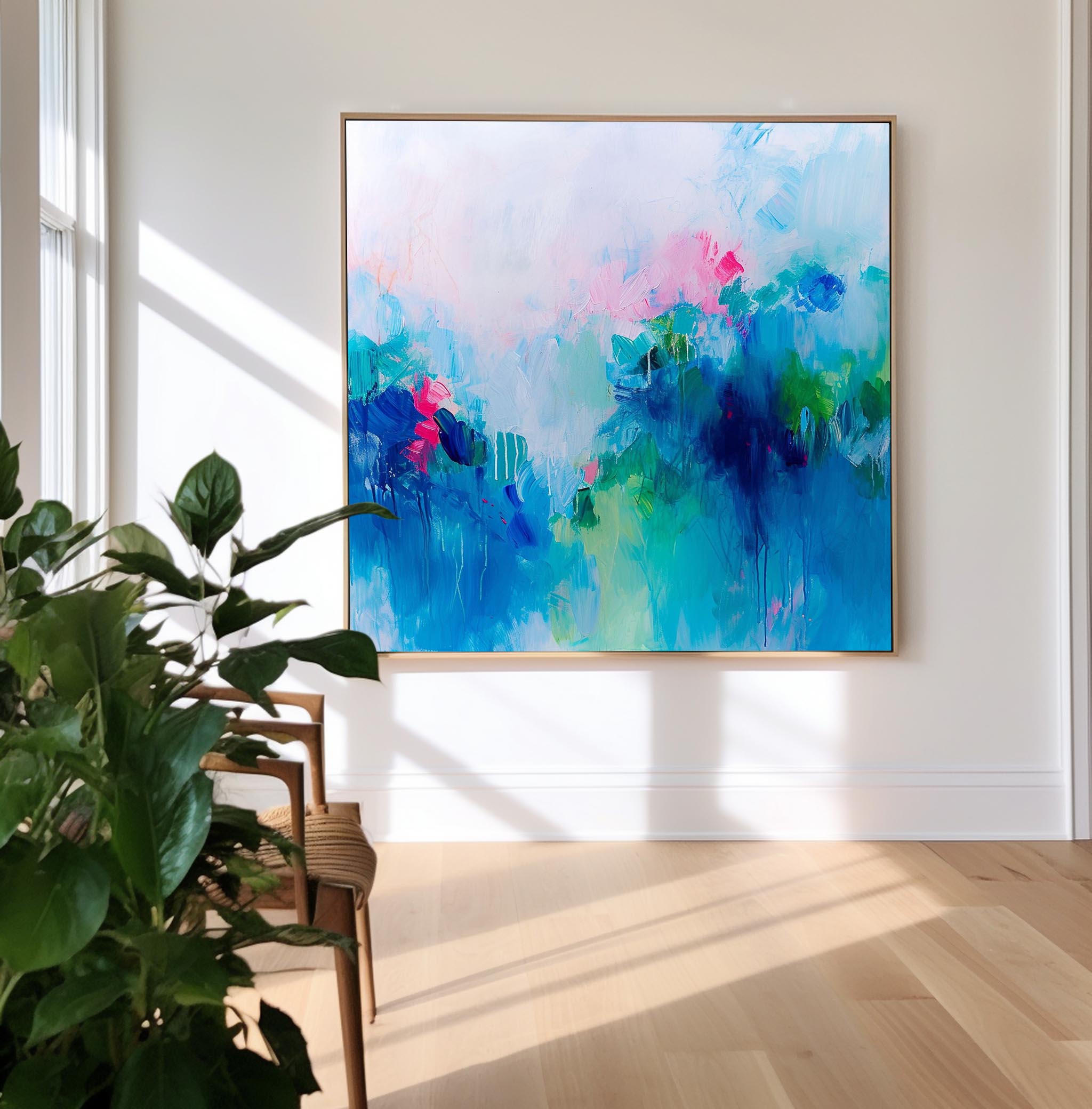 Wall Art Painterly Abstract Soft Fluid Wash