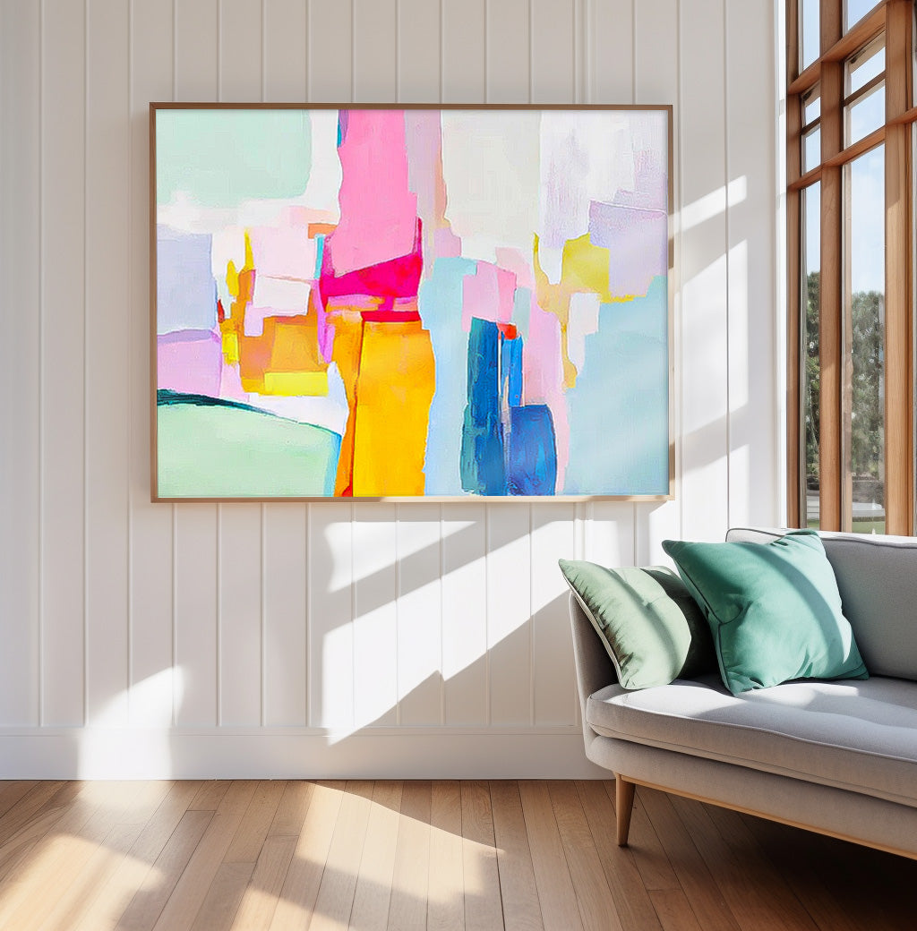 Abstract Canvas Art AB001 - Neutralighting