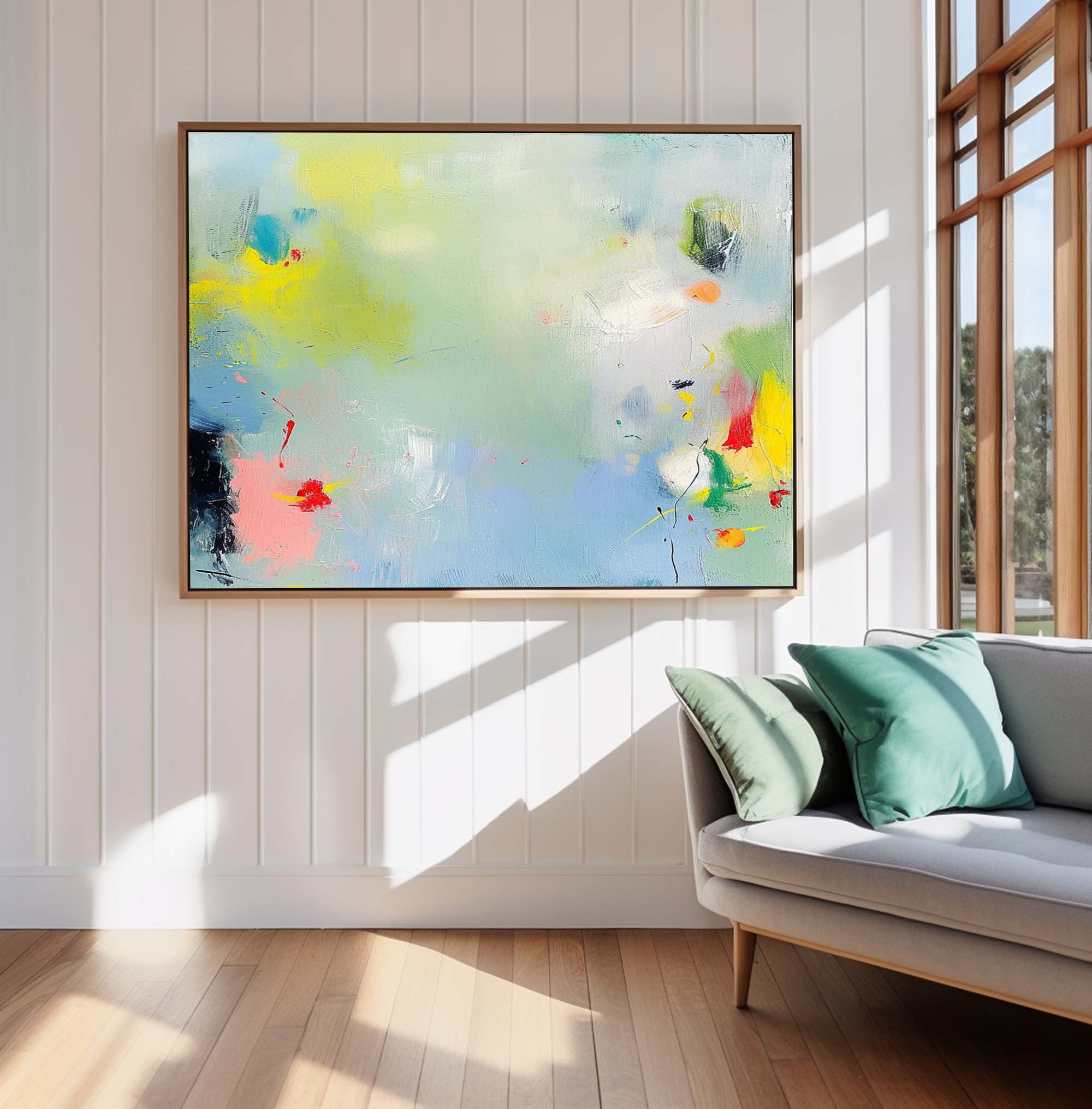 Wall Art Abstract Serene Calm Fresh Tone Decor