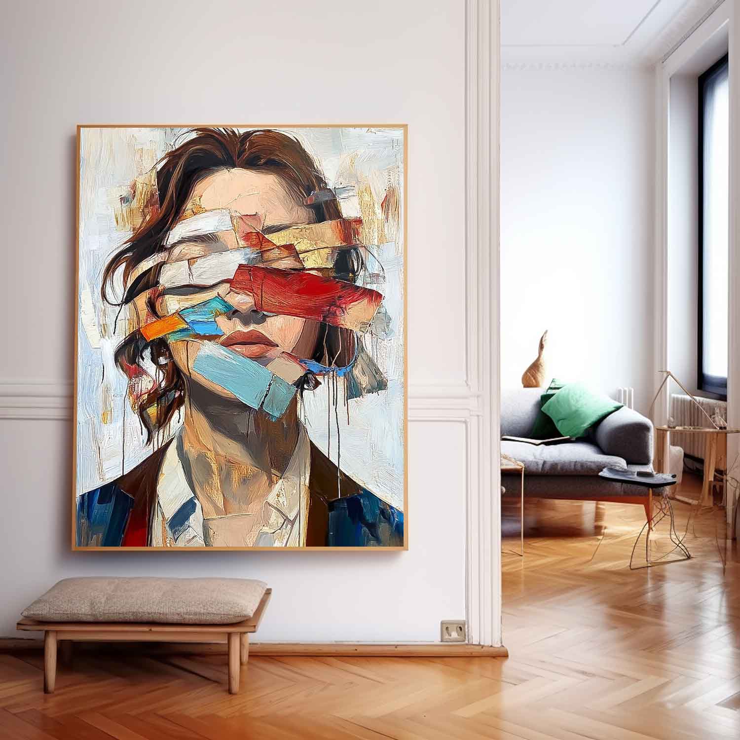 Wall Art Abstract Woman Multicolor Contemporary