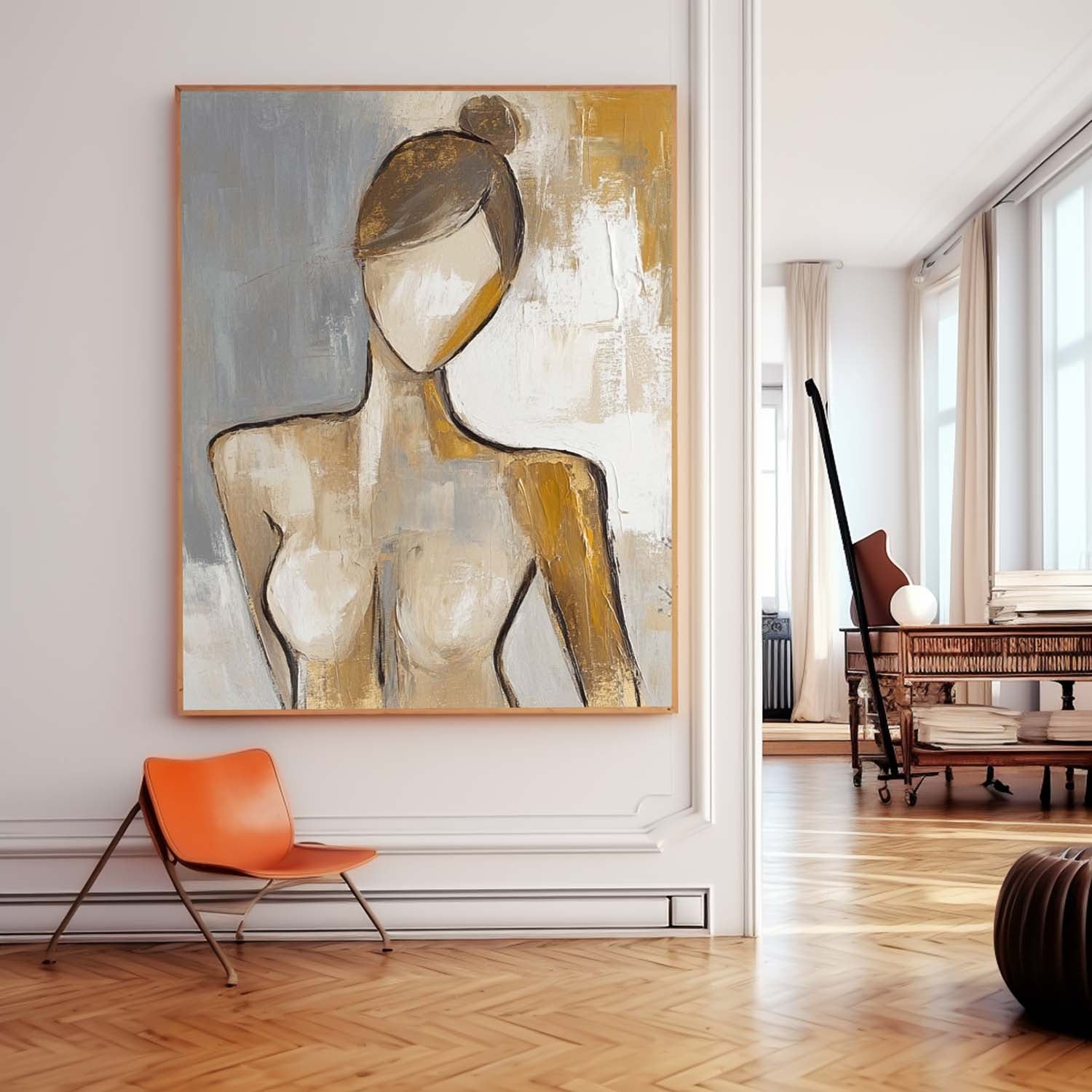 Wall Art People Minimalist Line Figure Artistic