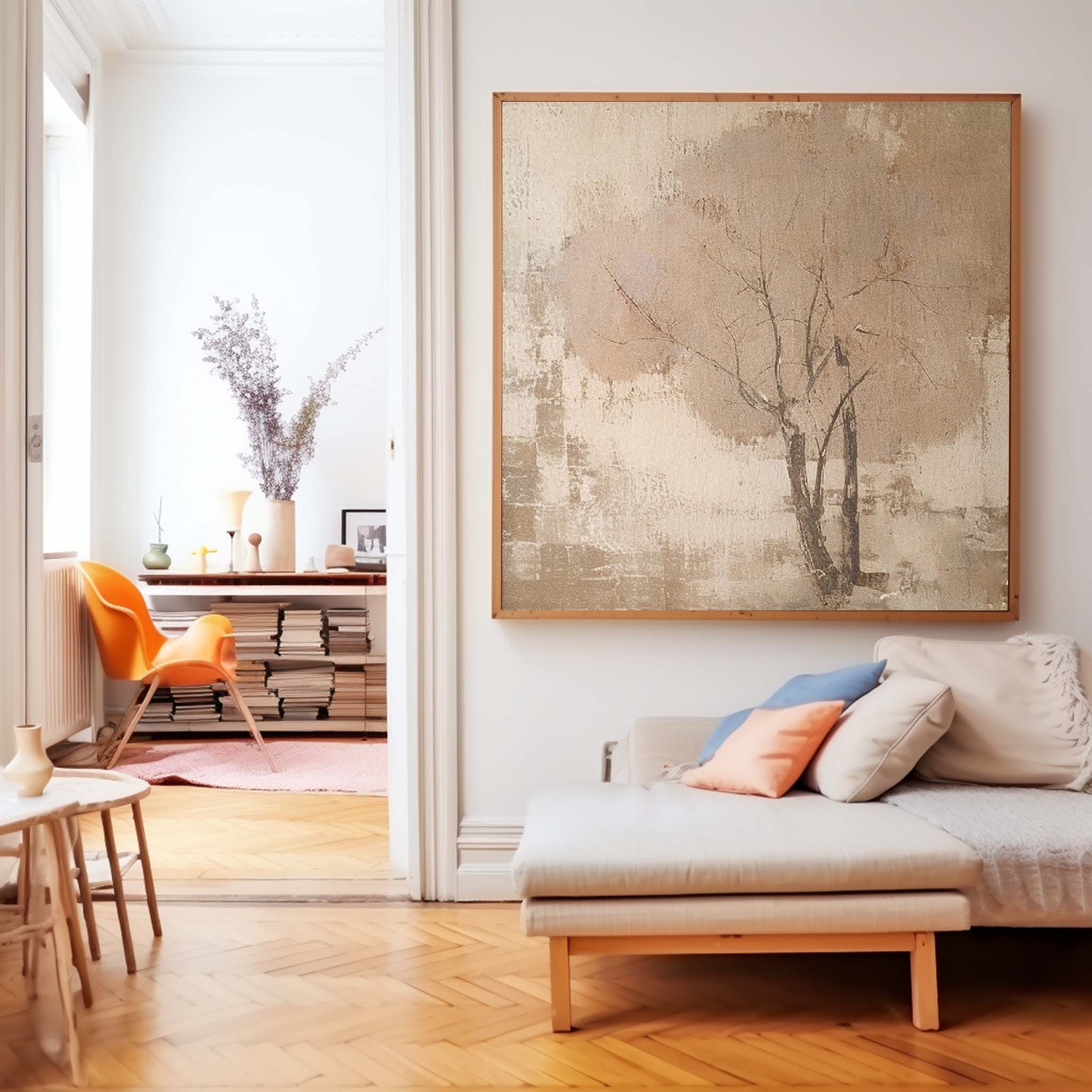 Wall Art Wabi-Sabi Minimalist Tree Abstract