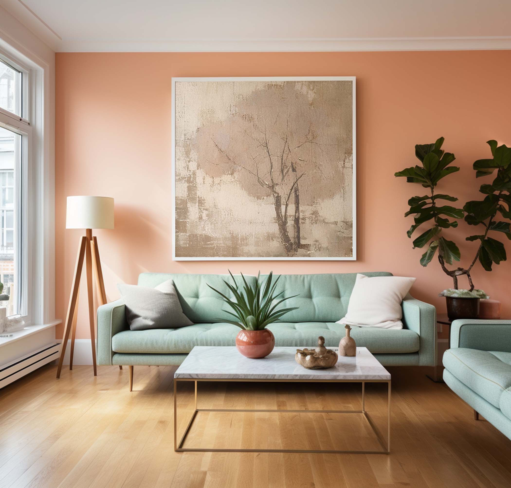 Wall Art Wabi-Sabi Minimalist Tree Abstract
