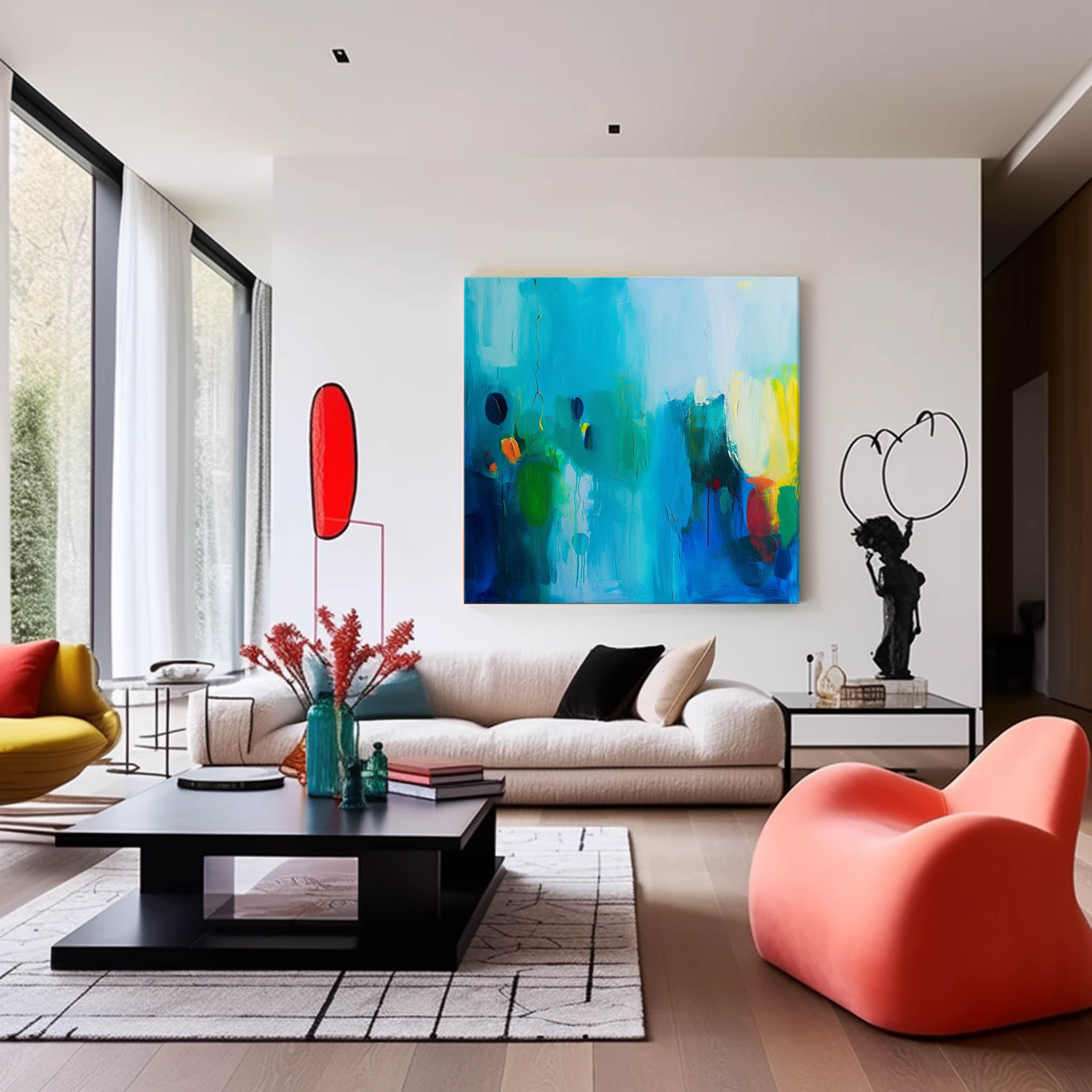 Abstract Canvas Art AB389 - Neutralighting