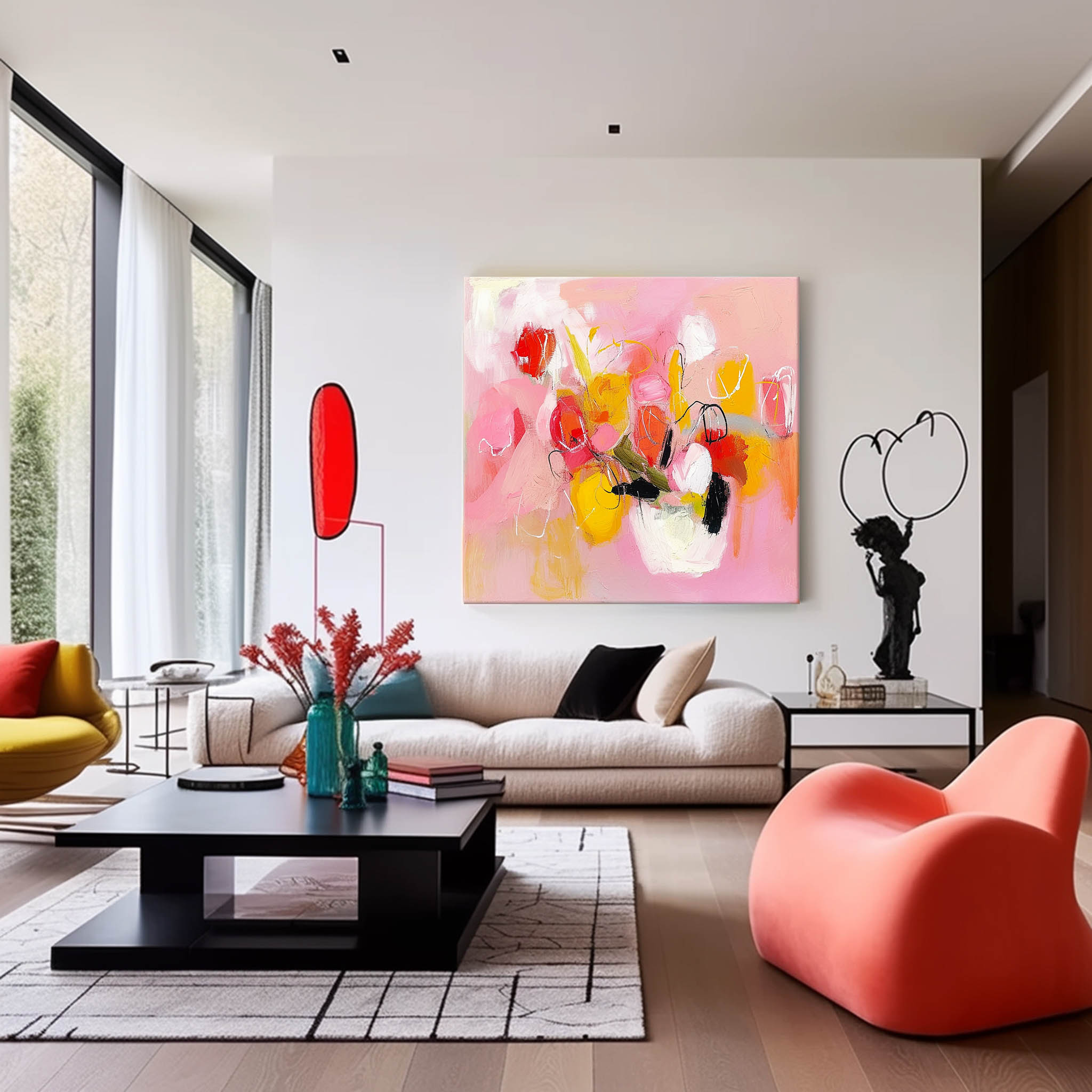 Abstract Canvas Art AB381 - Neutralighting