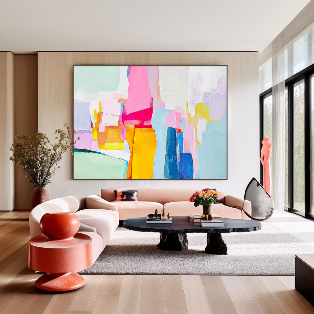 Abstract Canvas Art AB001 - Neutralighting