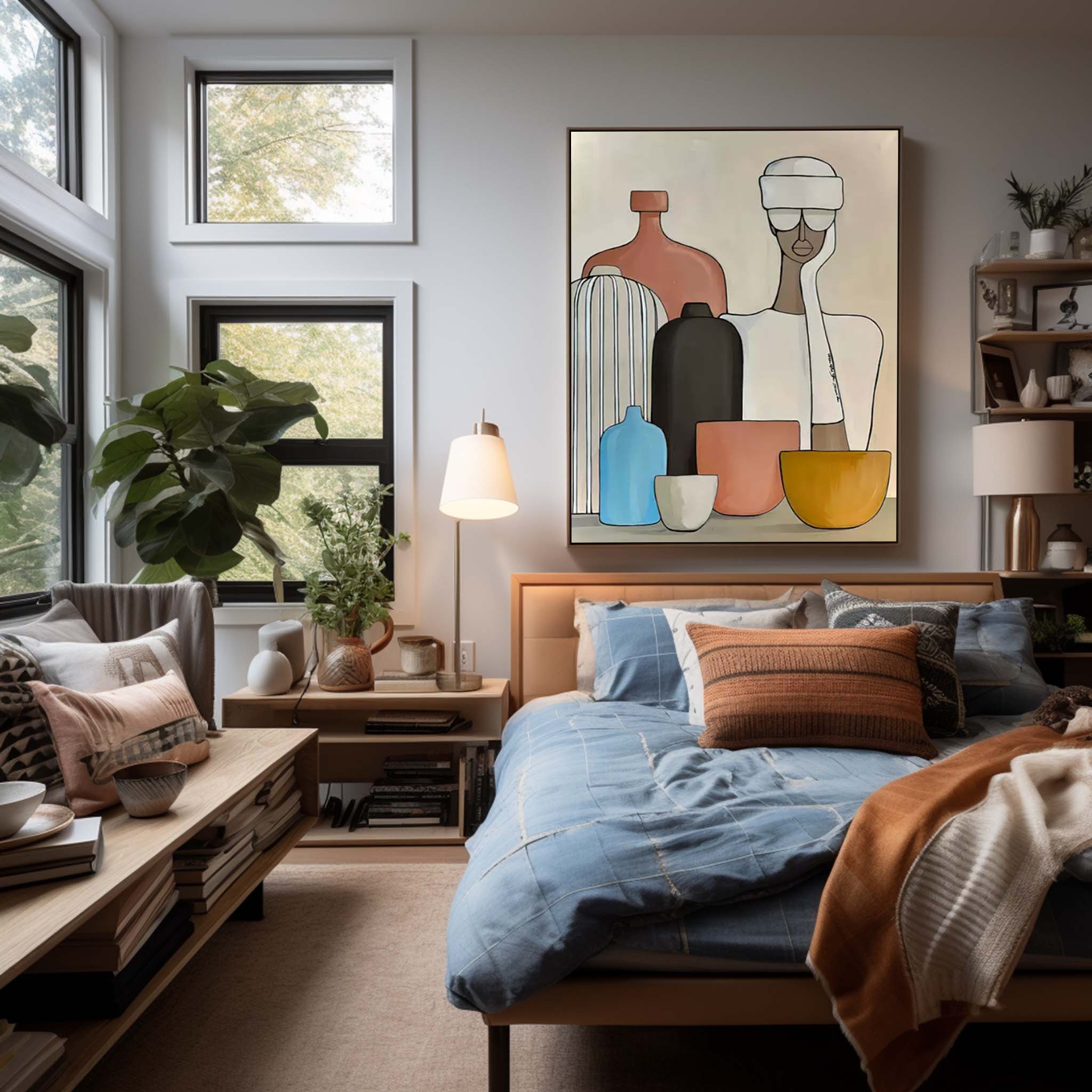 Wall Art Abstract Pop Cartoon Illustration