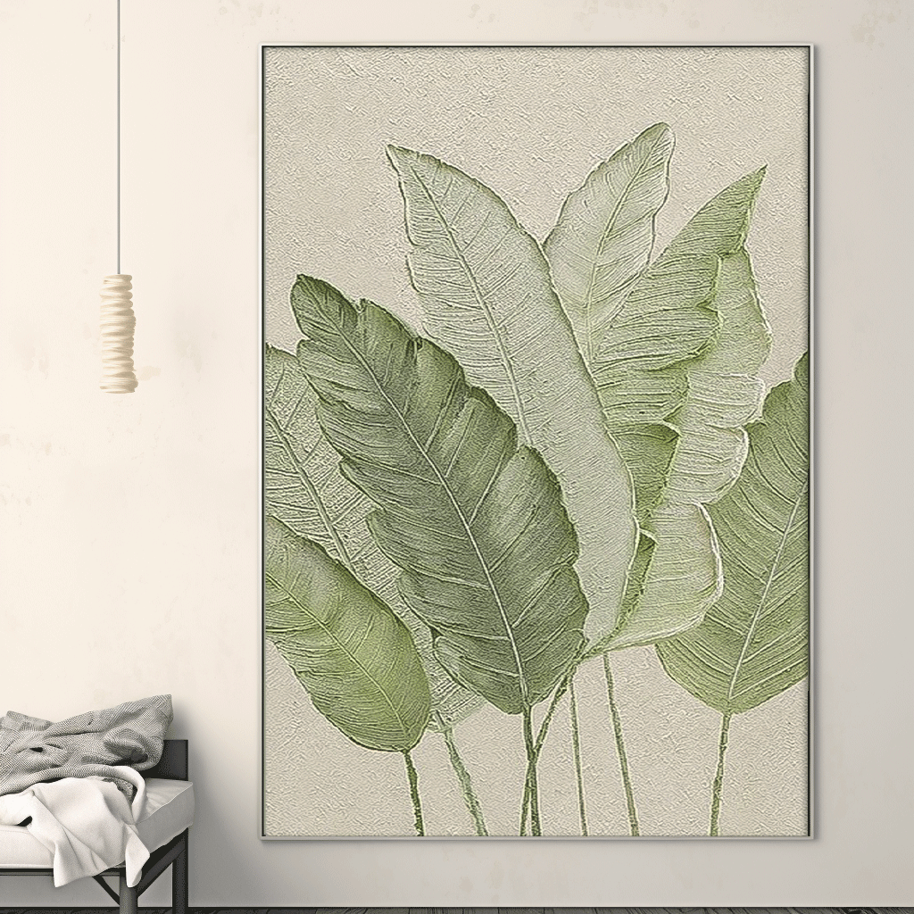 Wall Art Flower Abstract Impasto Modern